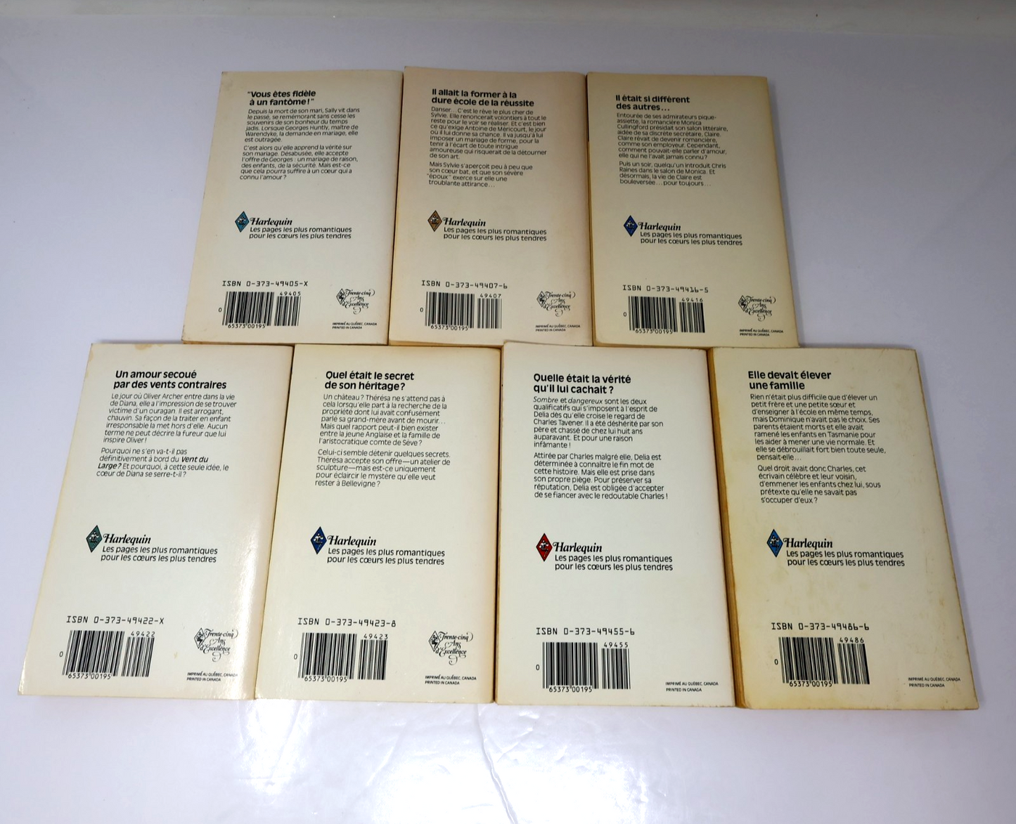Collection Harlequin Lot 19 Livres Français/French Romance Small Paperback 1980s