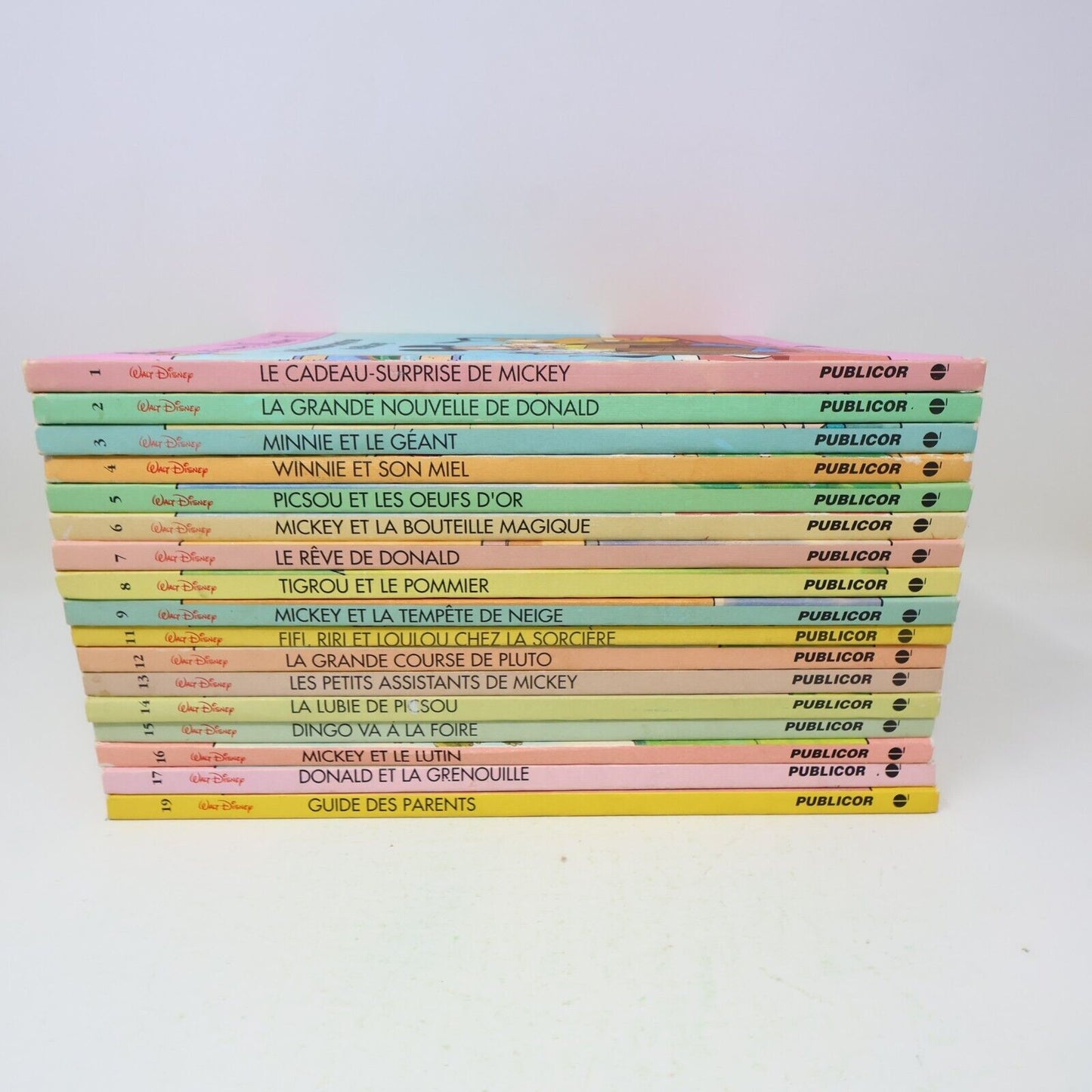 Lot 17 Livres Je Lis avec Mickey Walt Disney Publicor Jeunes Enfants Français HC