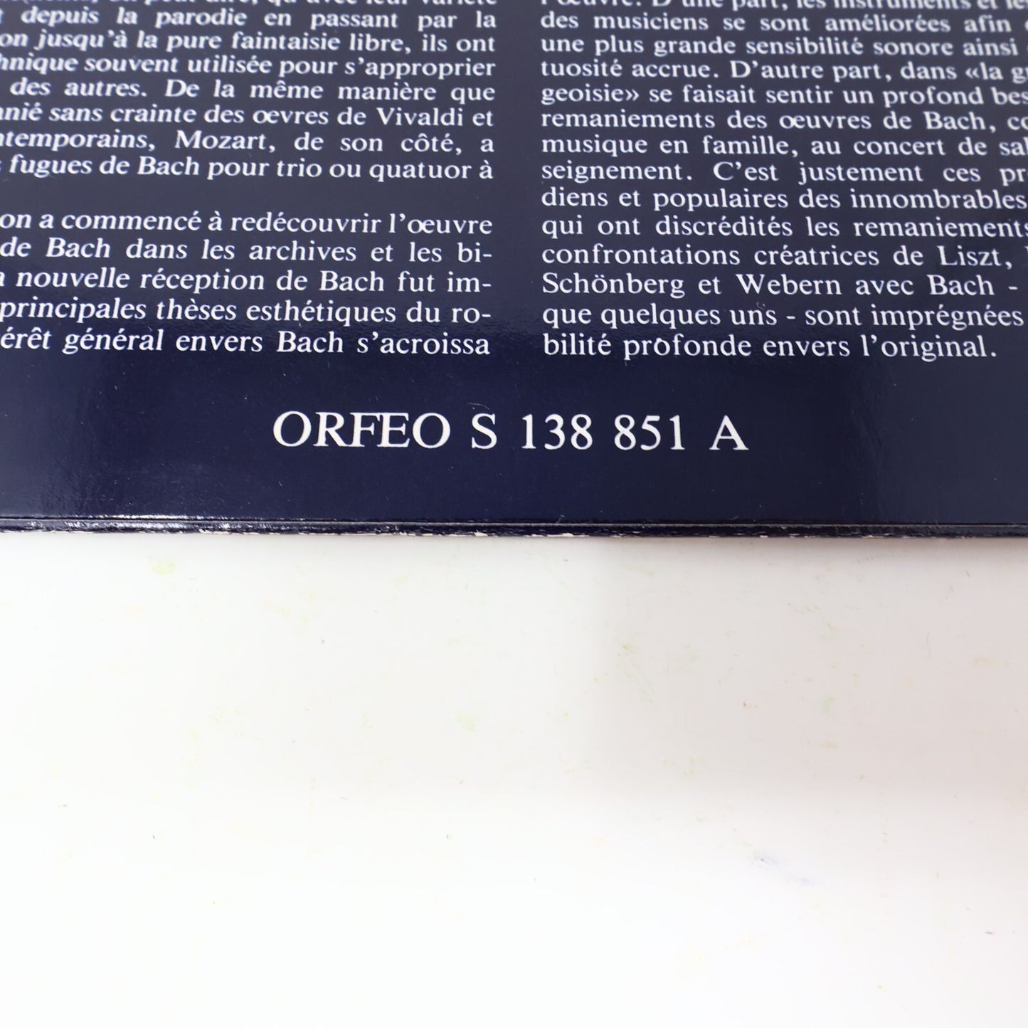 Bach Goldberg Variationen Sitkovetsky/Caussé/Maisky Orfeo Record Vinyl S 138 851