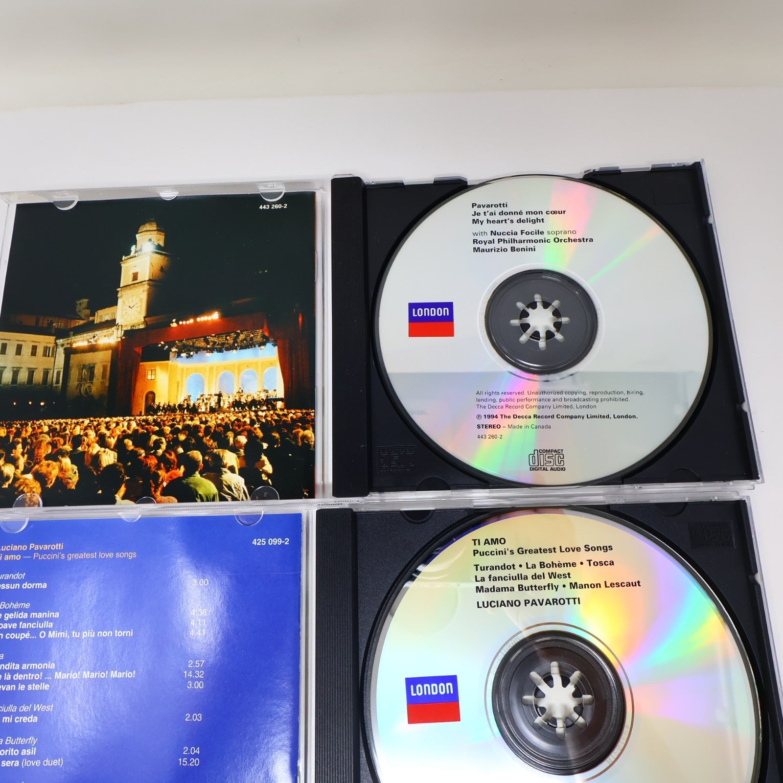 Luciano Pavarotti 8 CDs Lot Ti Amo/O Holy Night/My Heart's Delight/Donizetti