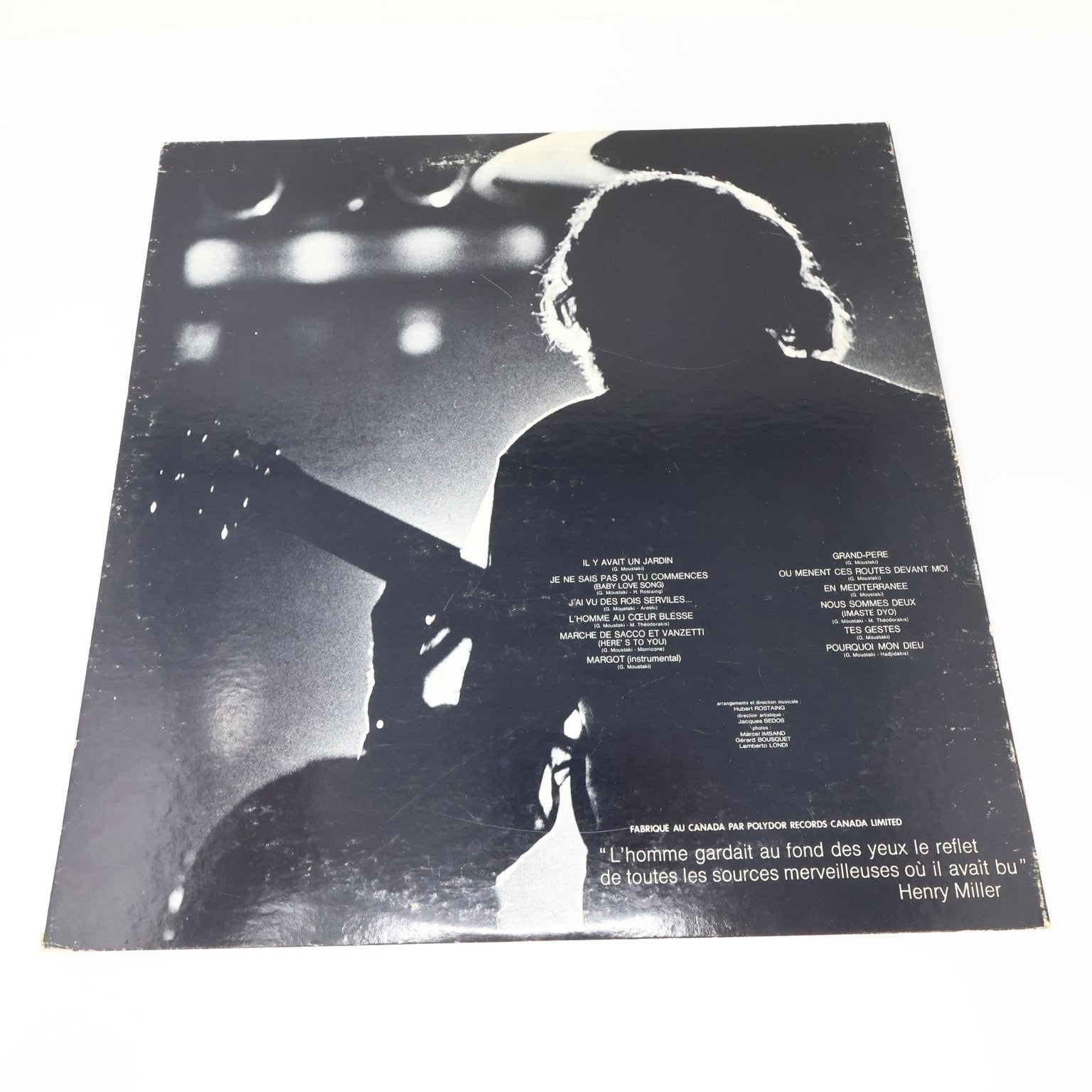 Georges Moustaki Lot 2 Disques Éponymes/Self Titled LP Record Polydor 1971-1974