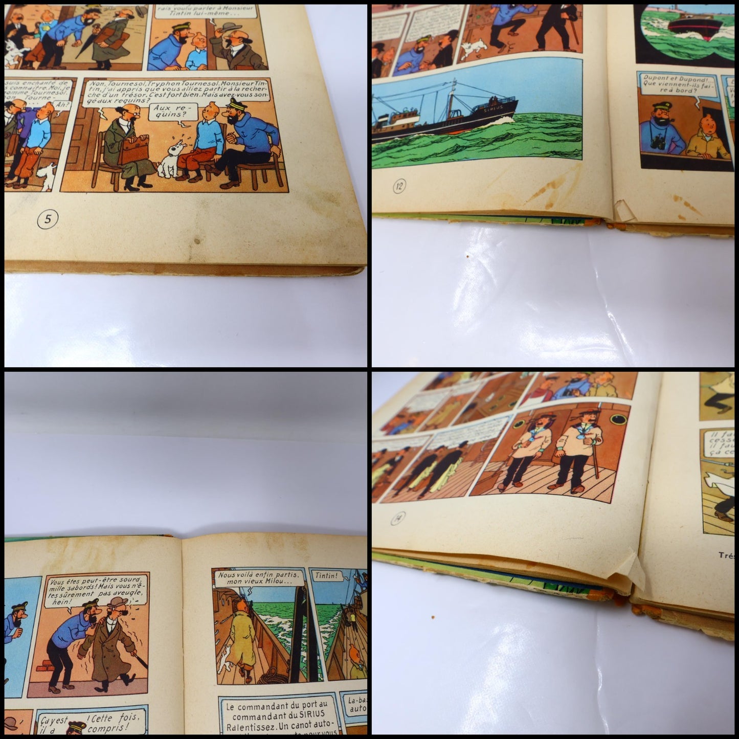 Tintin Le Trésor de Rackham le Rouge Hergé Casterman 1955 B12 Belgique Français