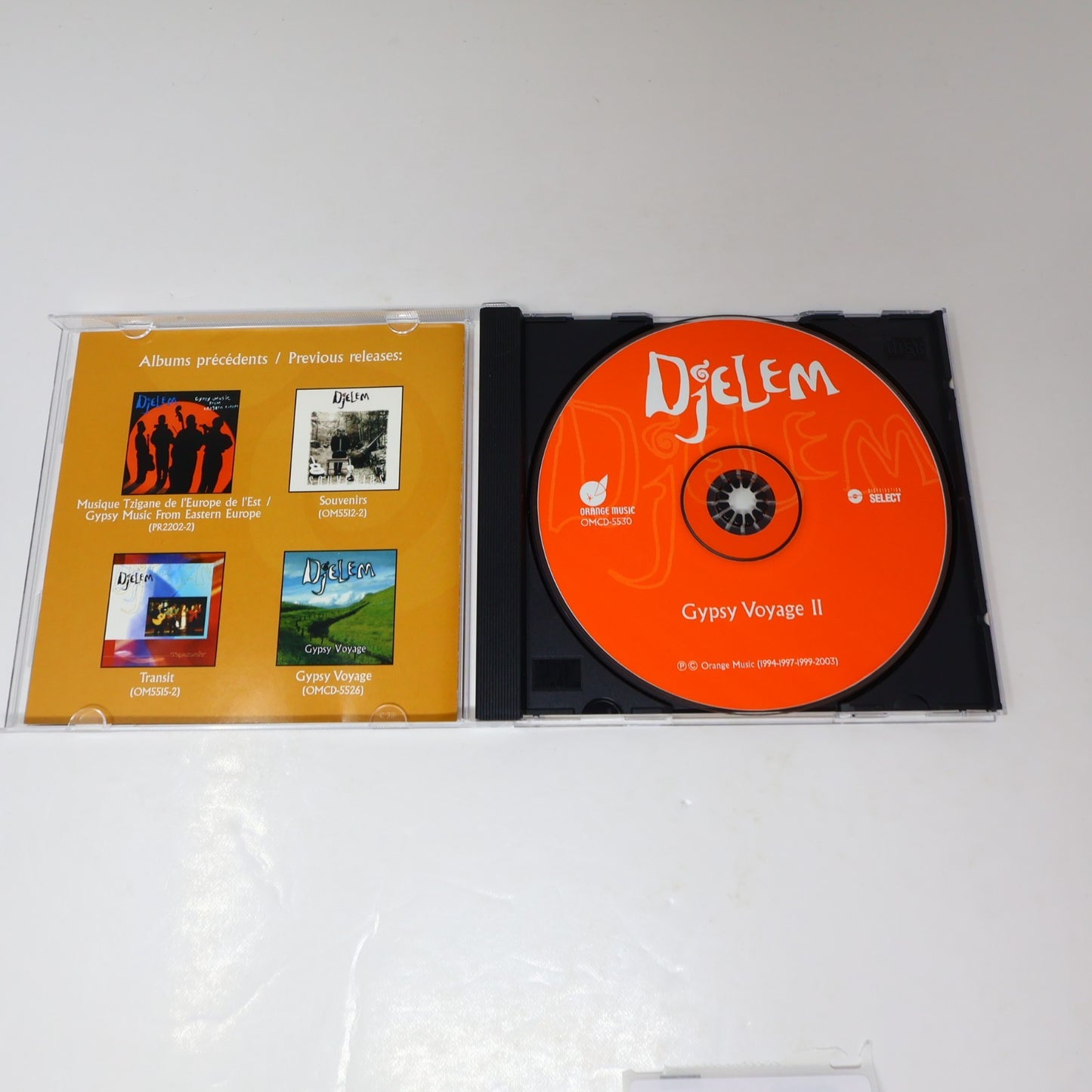 Djelem Gypsy Voyage II #2 Orange Music CD Boucles D'Or/Yamshick 2003 OMCD-5530