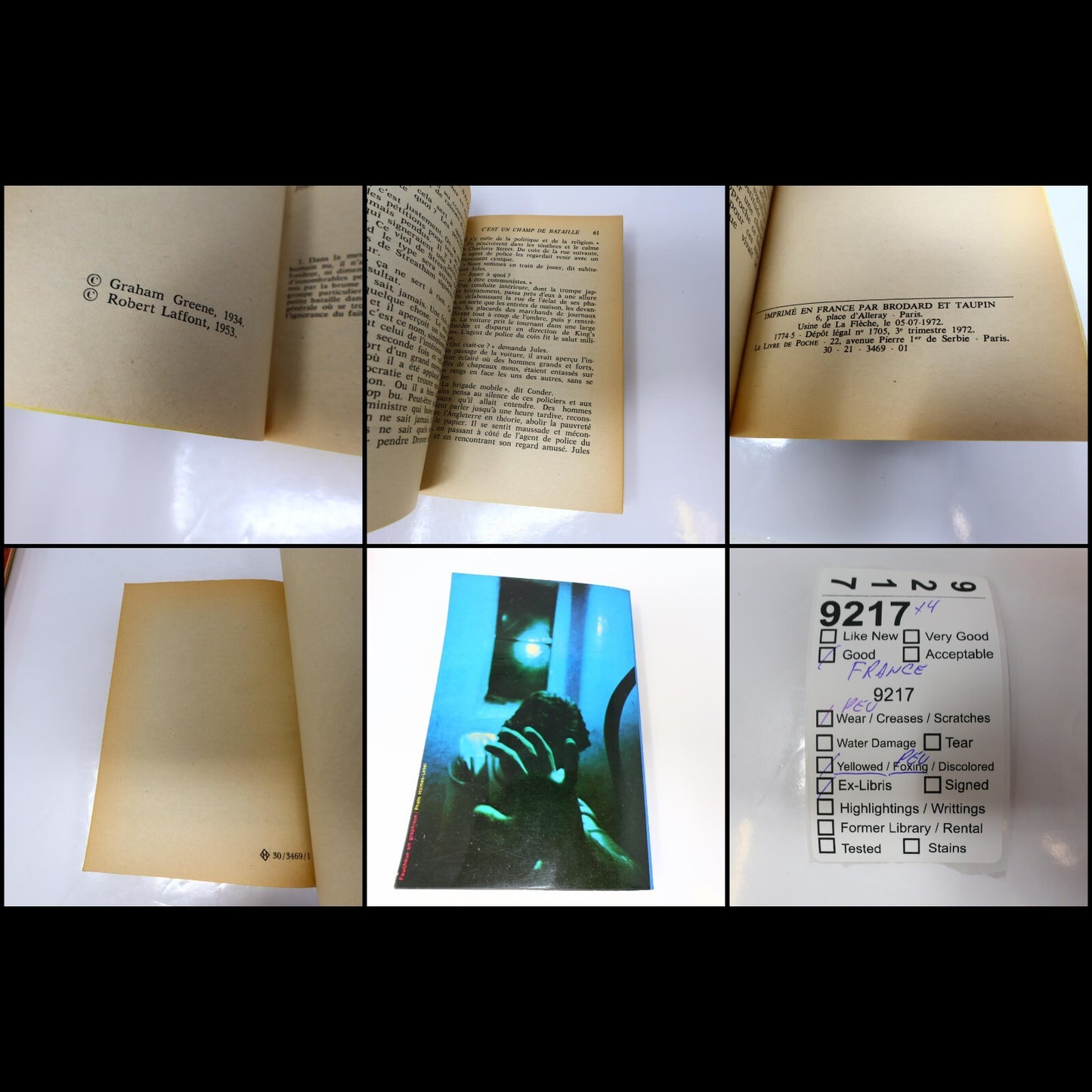 Graham Greene Lot 4 Livres Poche Comédiens/Saison des Pluies Fiction Historique