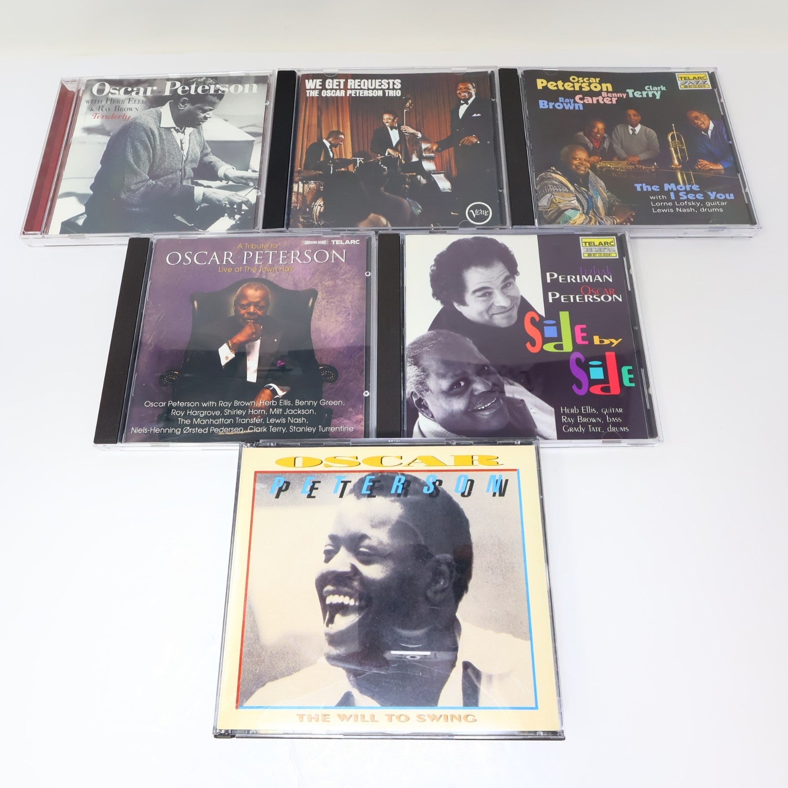 Oscar Peterson 6 CDs Lot The More I See You/Side By Side/Tenderly Jazz Blues
