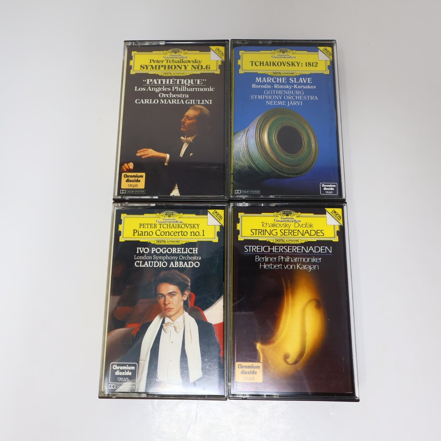 Tchaikovsky 10 Cassettes Lot Järvi/Abbado/Giulini/Karajan/Dutoit/Mehta/Muti
