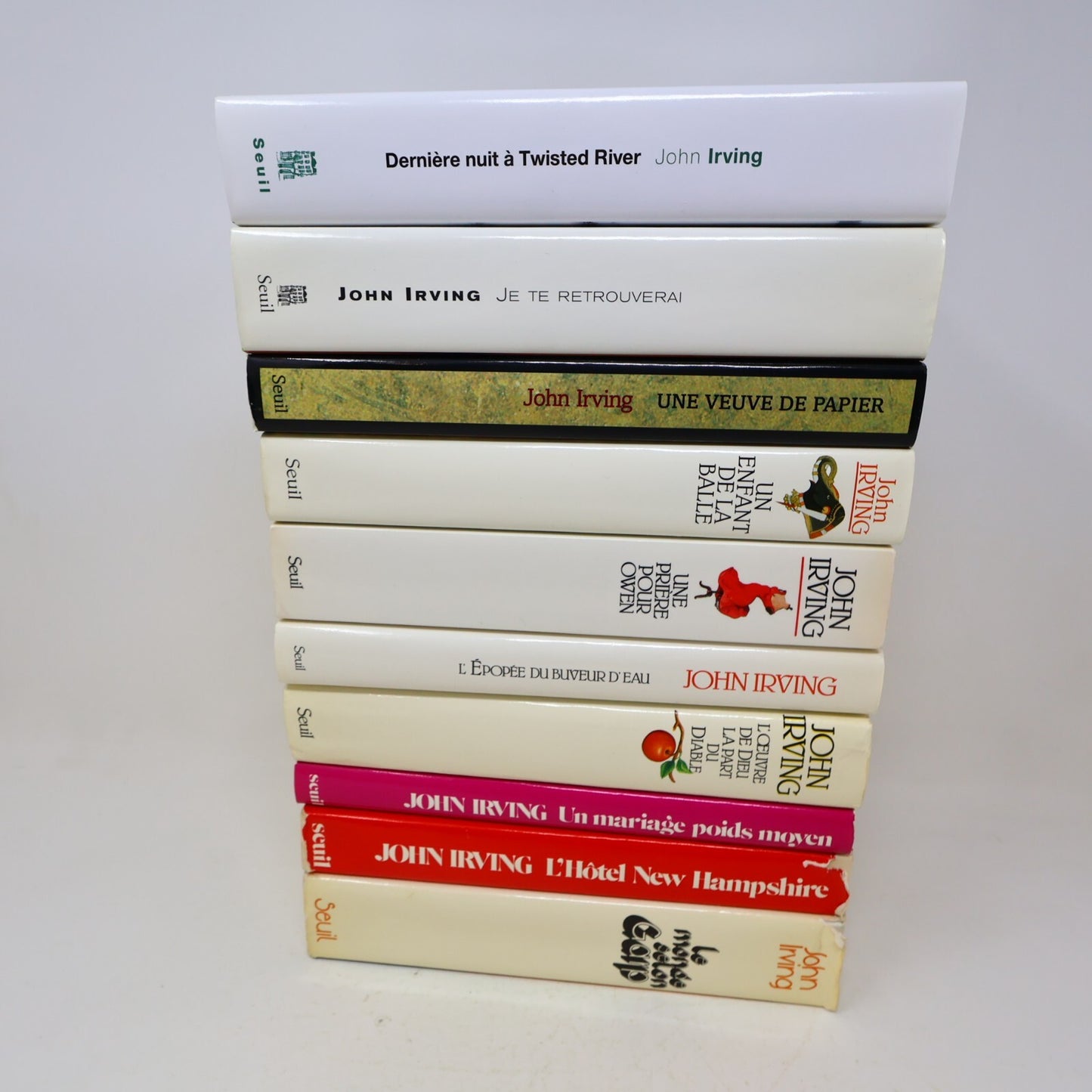 John Irving Lot 10 Livres Monde selon Garp/Veuve de Papier/Prière pour Owen PB