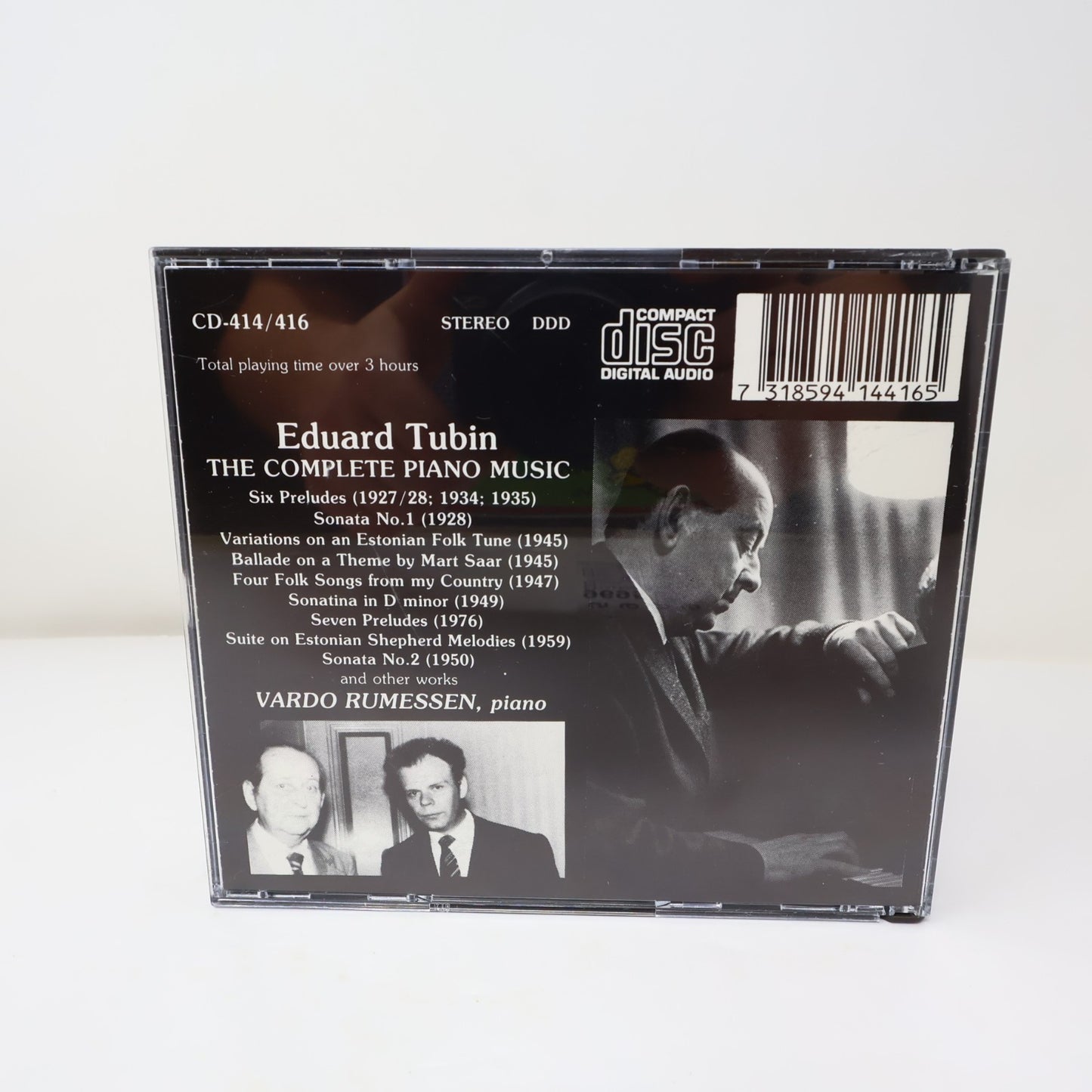 Eduard Tubin The Complete Piano Music CD Vardo Rumessen BIS 1988 BIS-CD-414/416