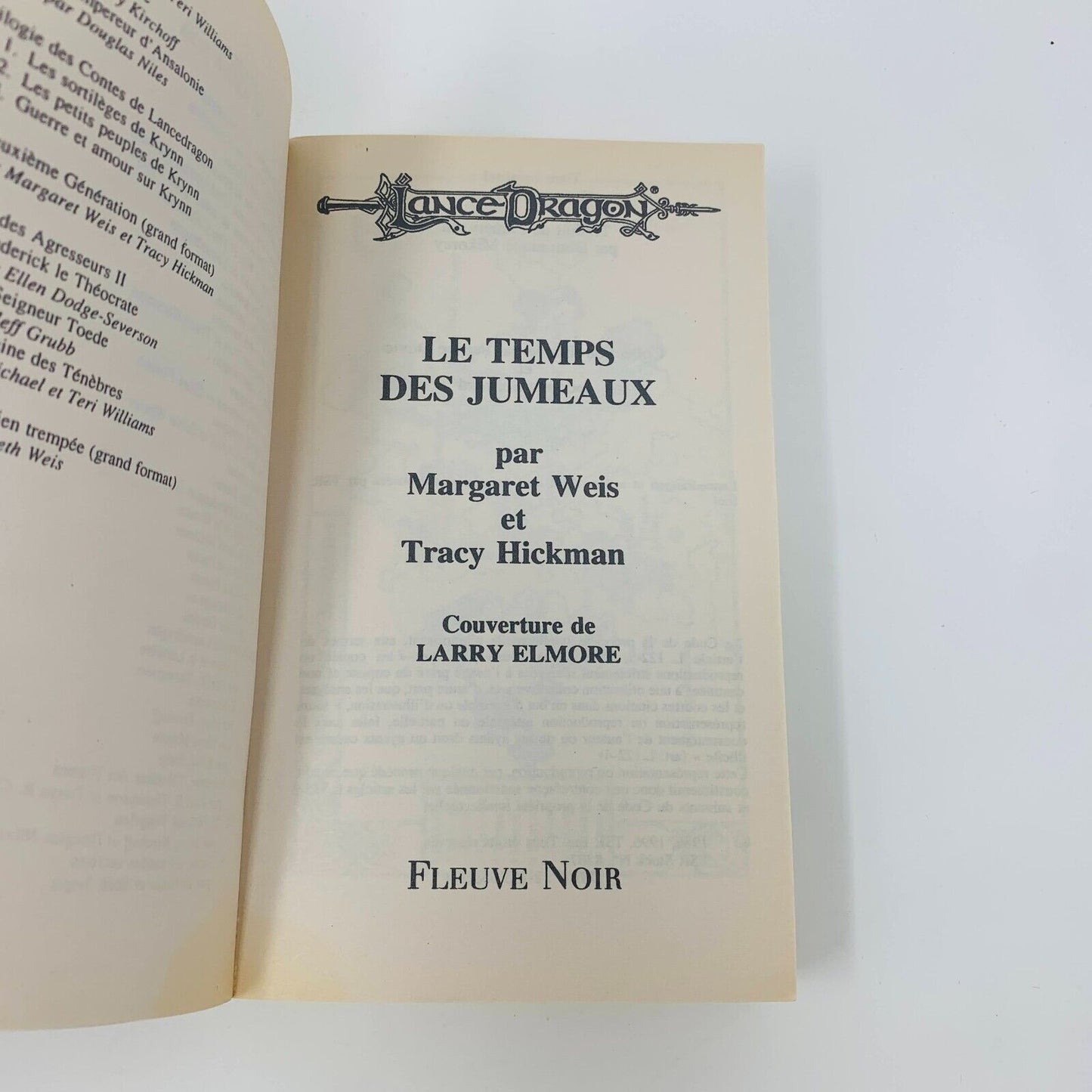 Lancedragon La Trilogie des Légendes 4-6 Série Complète Français Lot Fleuve Noir