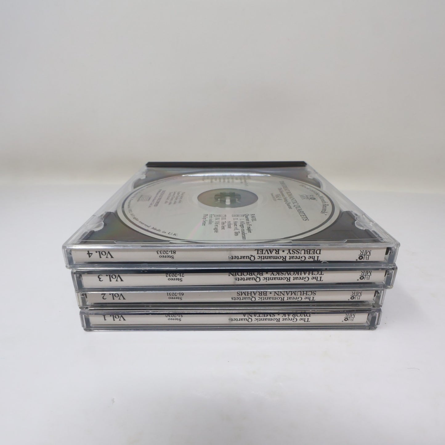 The Great Romantic Quartets #1-4 Book of The Month BMR 4 CD Lot Shumann/Brahms