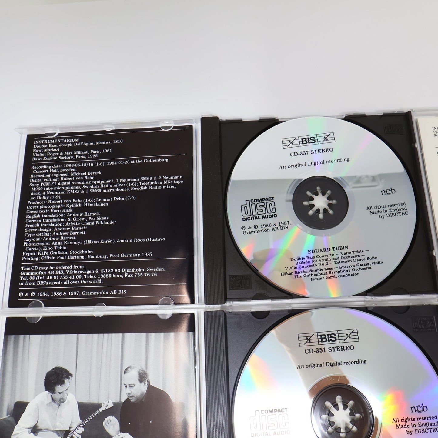 Eduard Tubin 10 CD Lot BIS Complete Violin-Viola-Piano/Symphonies #1-10 N. Järvi
