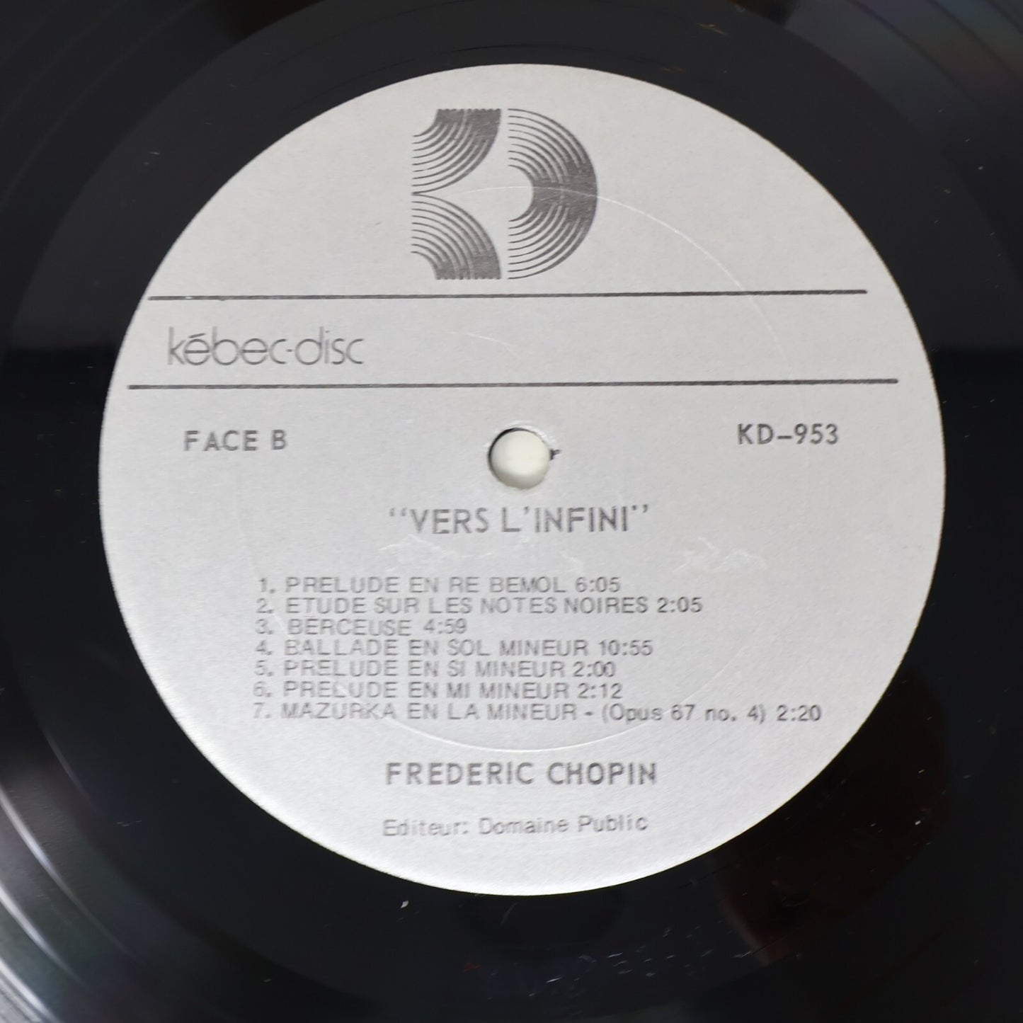 Neil Chotem Vers L'infini 1978 Kébec-Disc Disque LP Record Vinyl KD 953 Piano