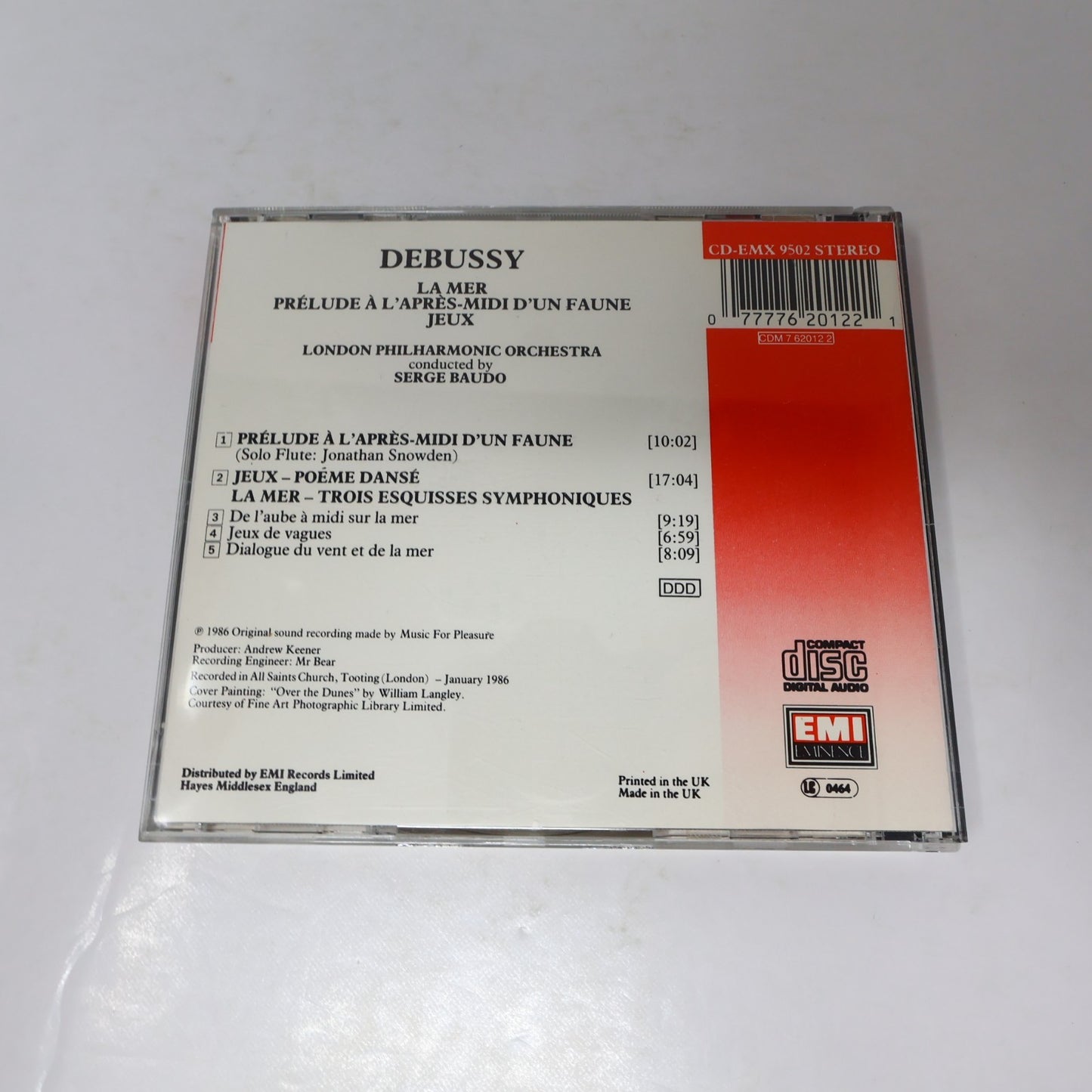 Debussy 4 CD Lot Piano Music/Piano Trios/La Mer/Nocturnes/Jeux Baudo/Thomas 80s