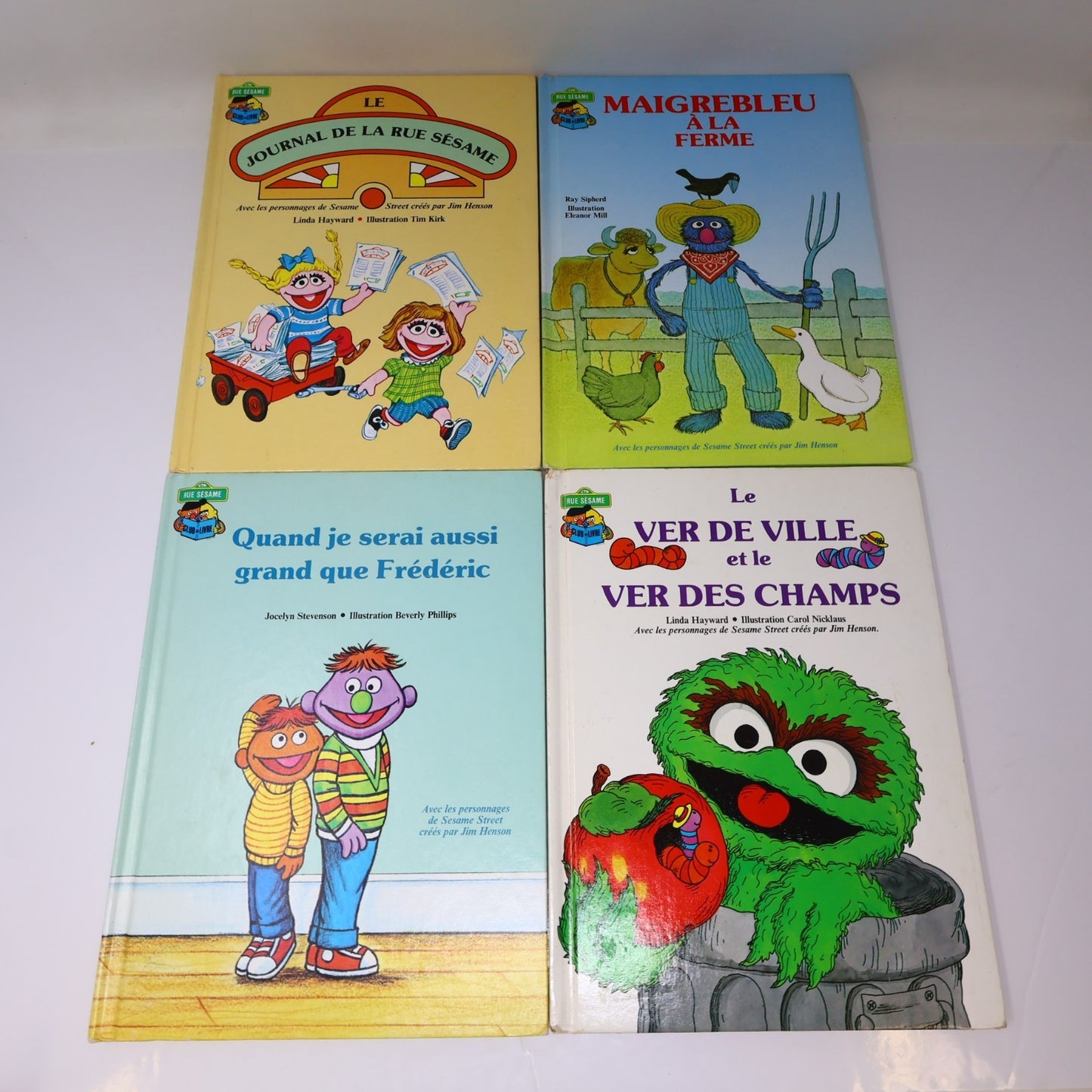 Rue Sesame Street Lot 10 Livres HC Français French Laffont Hardcover BCE Enfants
