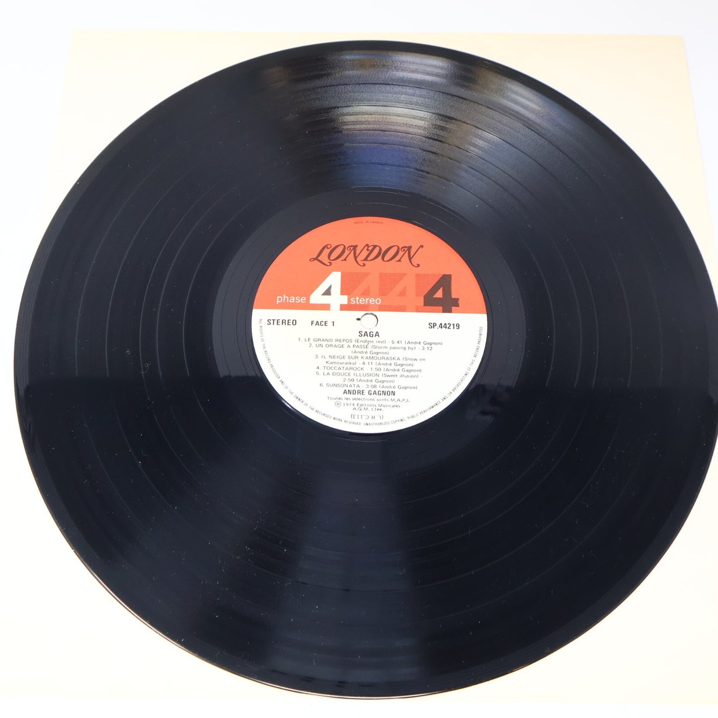 André Gagnon Lot 6 Disques Neiges/Projection/Saint-Laurent/Encore/Saga Record LP