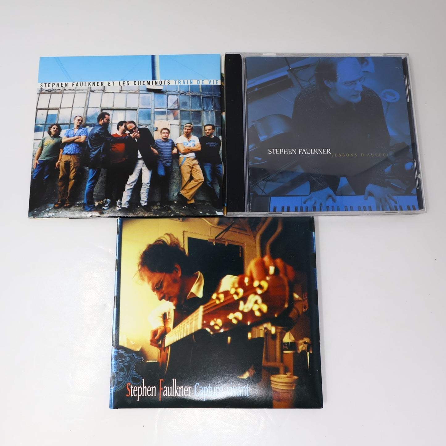 Stephen Faulkner Lot 3 CD Capturé Vivant/Train de Vie/Tessons D'Auréole Testés
