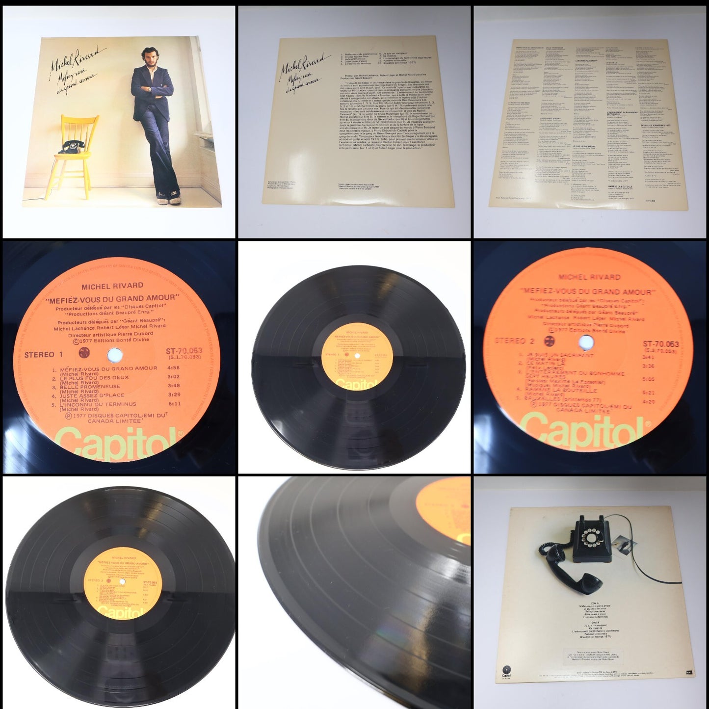 Beau Dommage/Michel Rivard Lot 3 Disques Vinyl Record Ou est Passé la Noce?