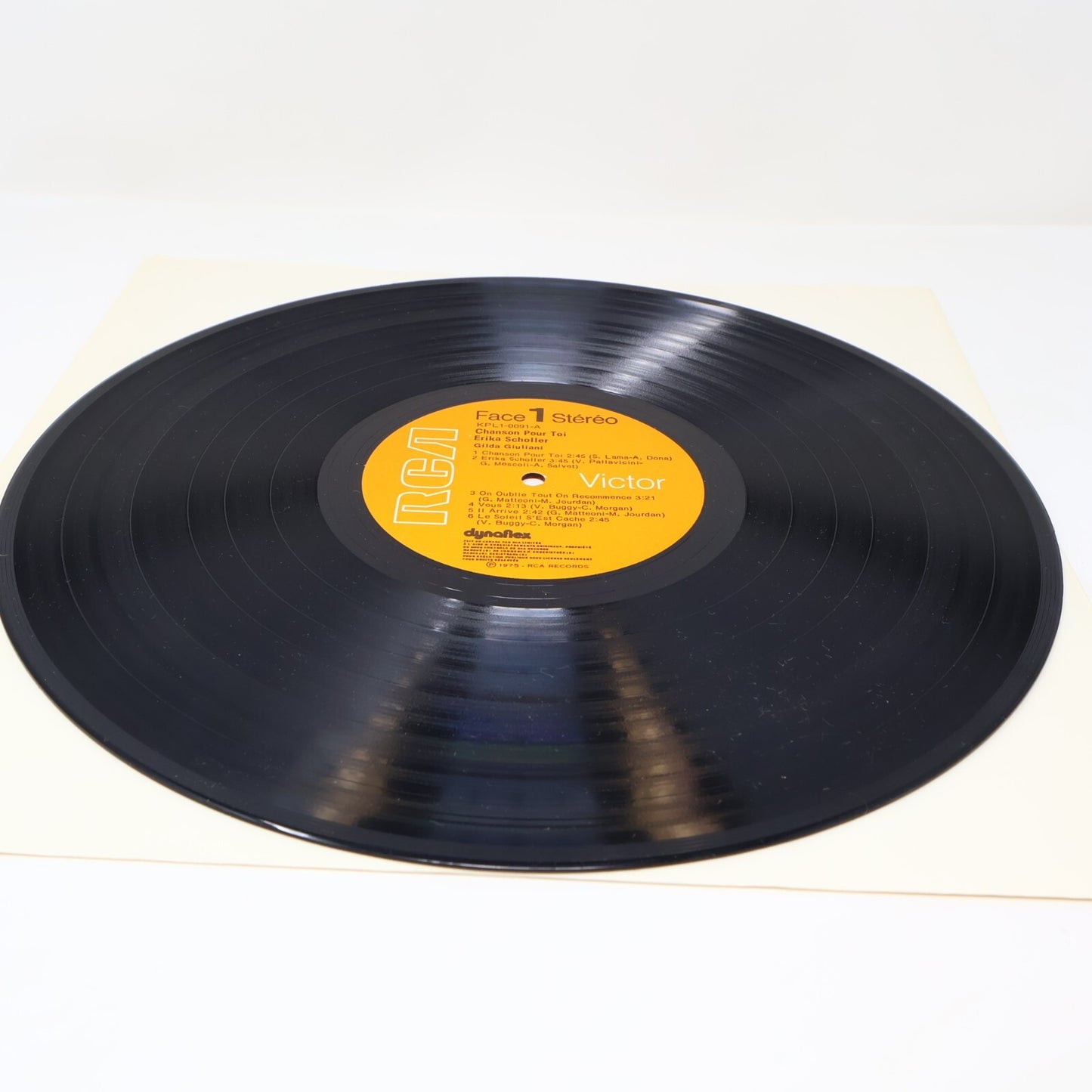 Gilda Giuliani Chanson pour toi Erika Scholler Disque LP 1975 Record KPL1 0091