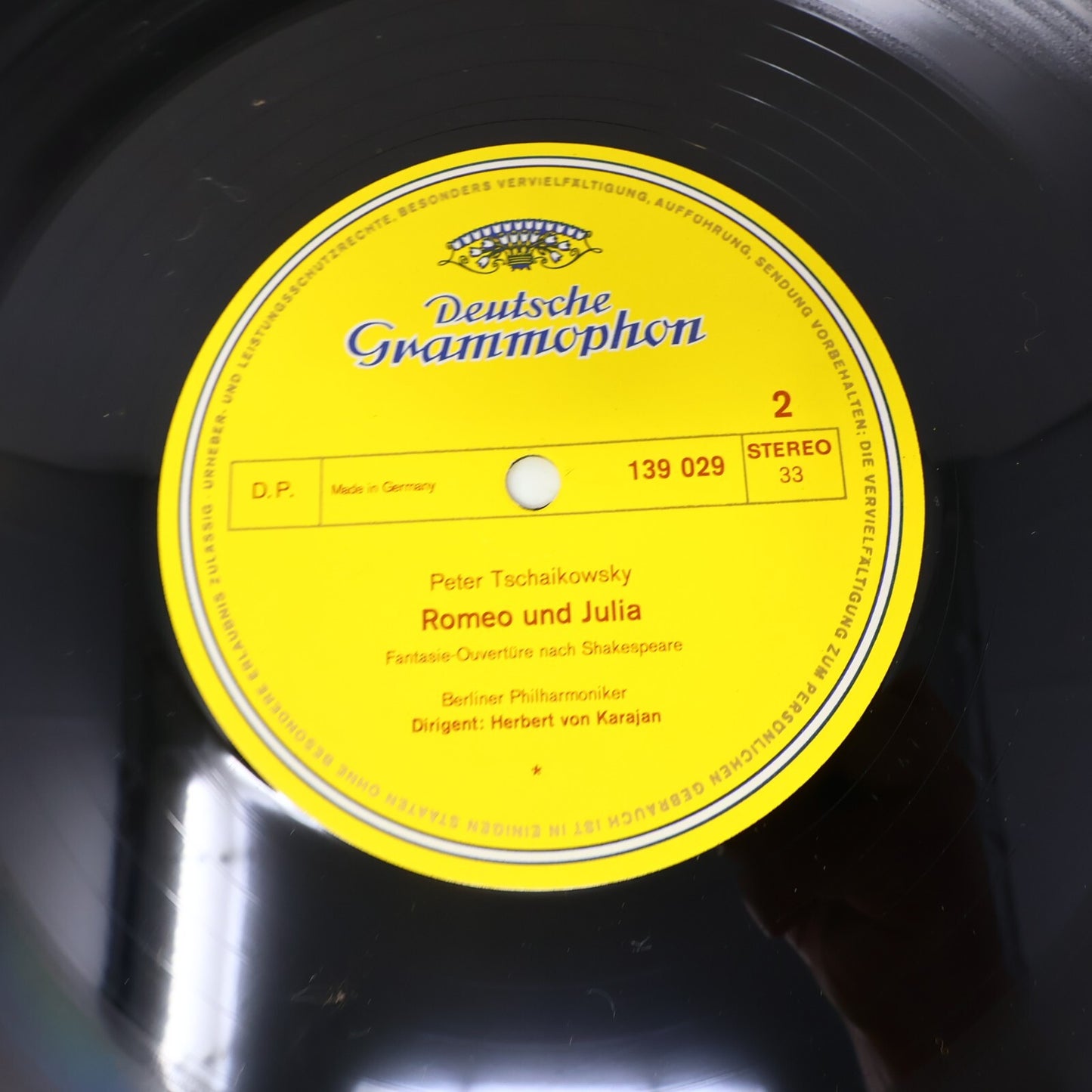 Tschaikowsky Von Karajan Ouverture 1812 Marche Slave Romeo Julia Record 139 029