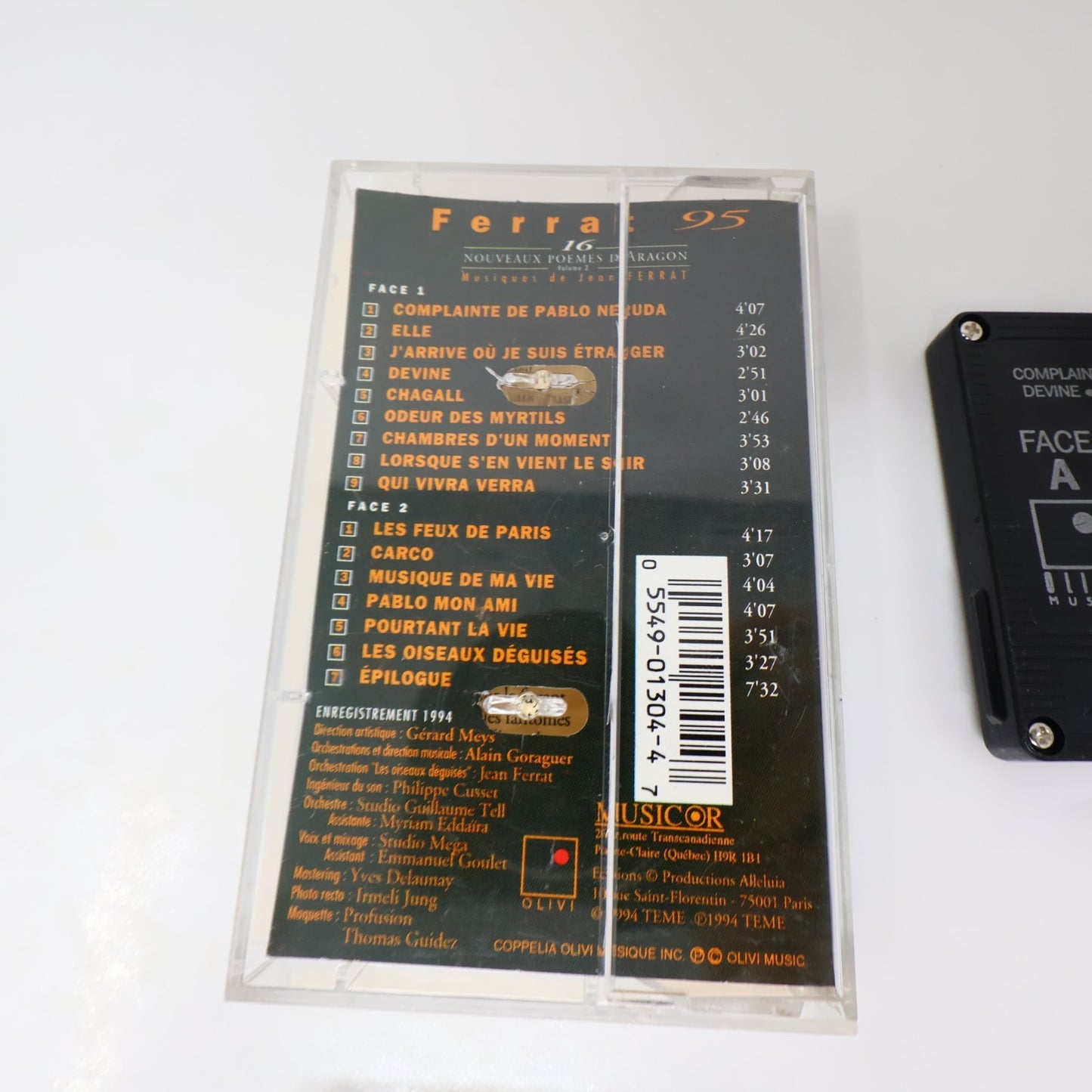 Jean Ferrat Lot 3 Cassettes Je ne suis qu'un cri/16 Nouveaux Poèmes D'Aragon