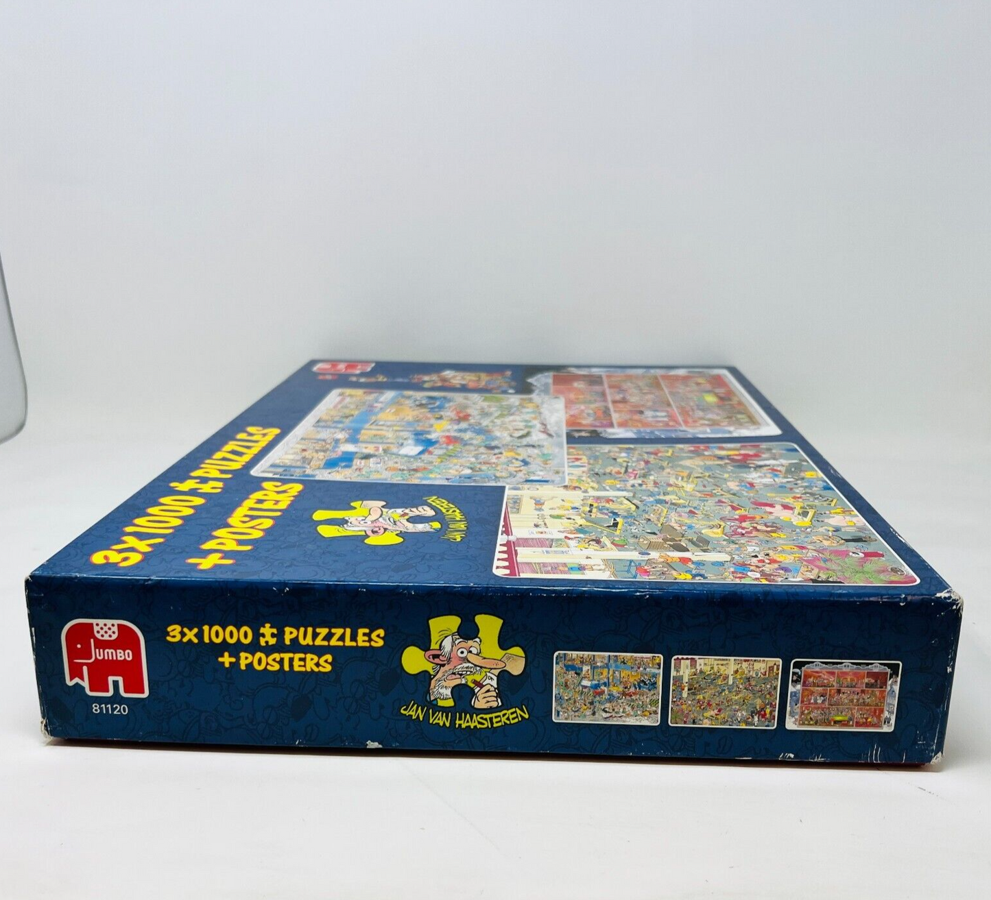 3x 1000 Puzzles + Posters 81120 Complete The Big Leak/Gym/Café Jan Van Haasteren