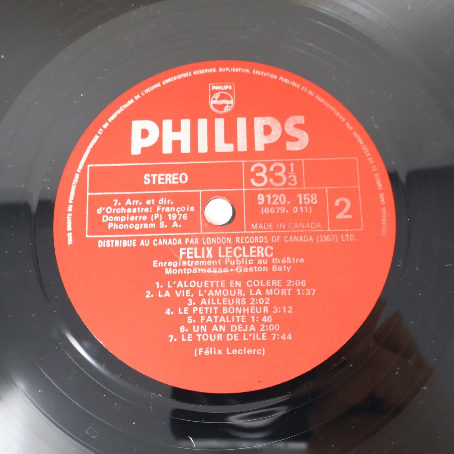 Félix Leclerc Lot 4 Disques Mon Fils/Chansons Dans La Mémoire Longtemps Record