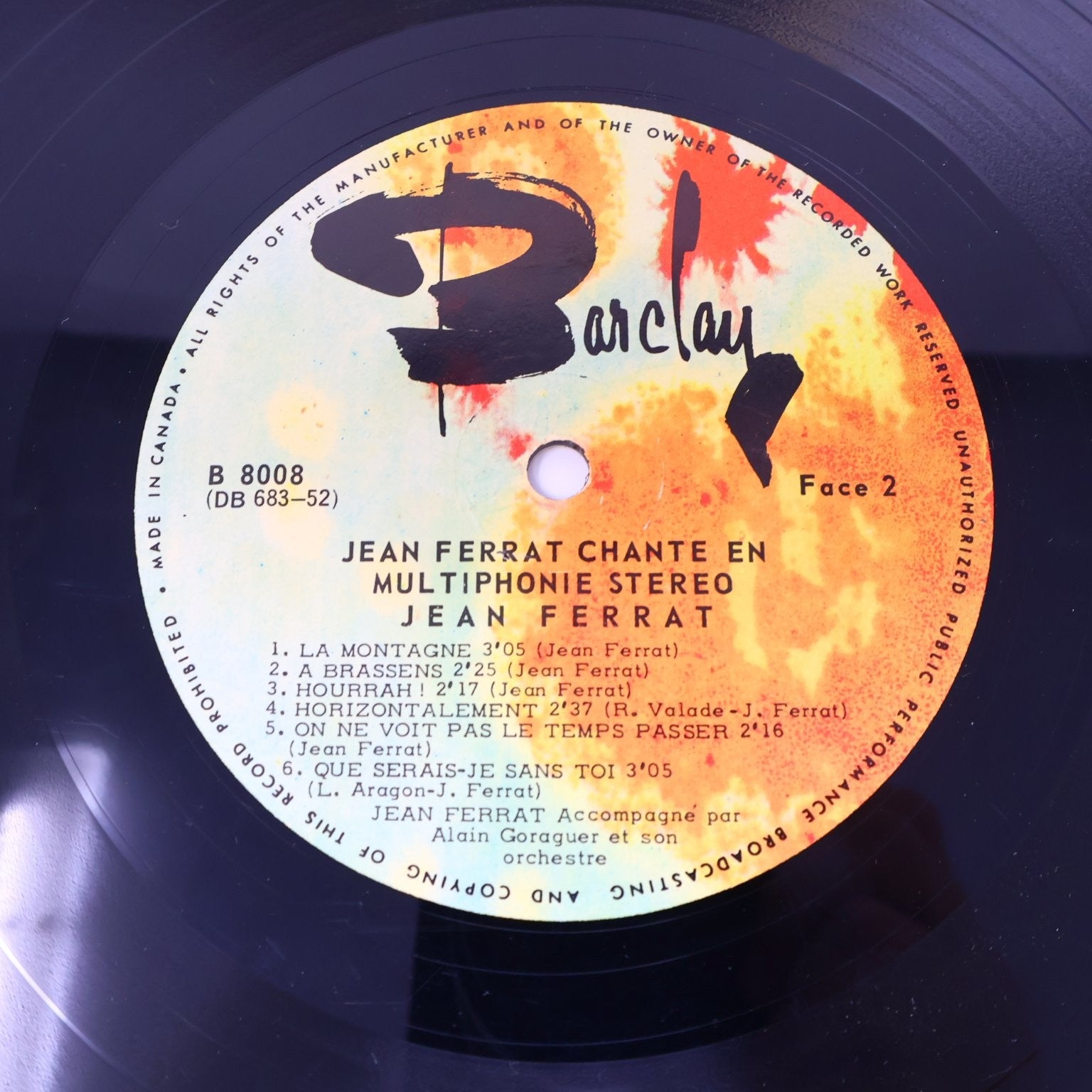 Jean Ferrat Lot 2 Disques Chante En Multiphonie Stéréo/Ferrat LP Record Français