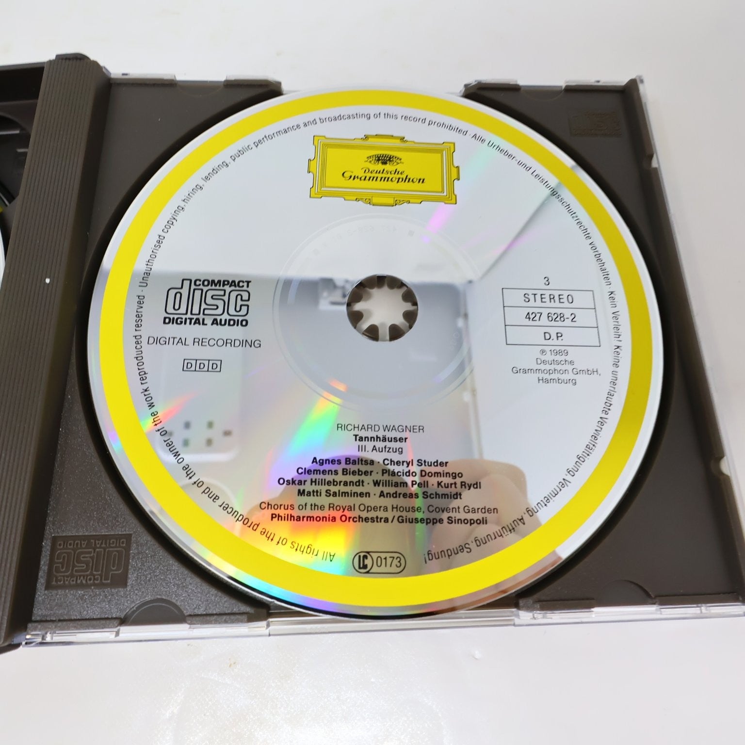 Richard Wagner Tannhäuser 3 CD Boxset 1989 Giuseppe Sinopoli Placido Domingo