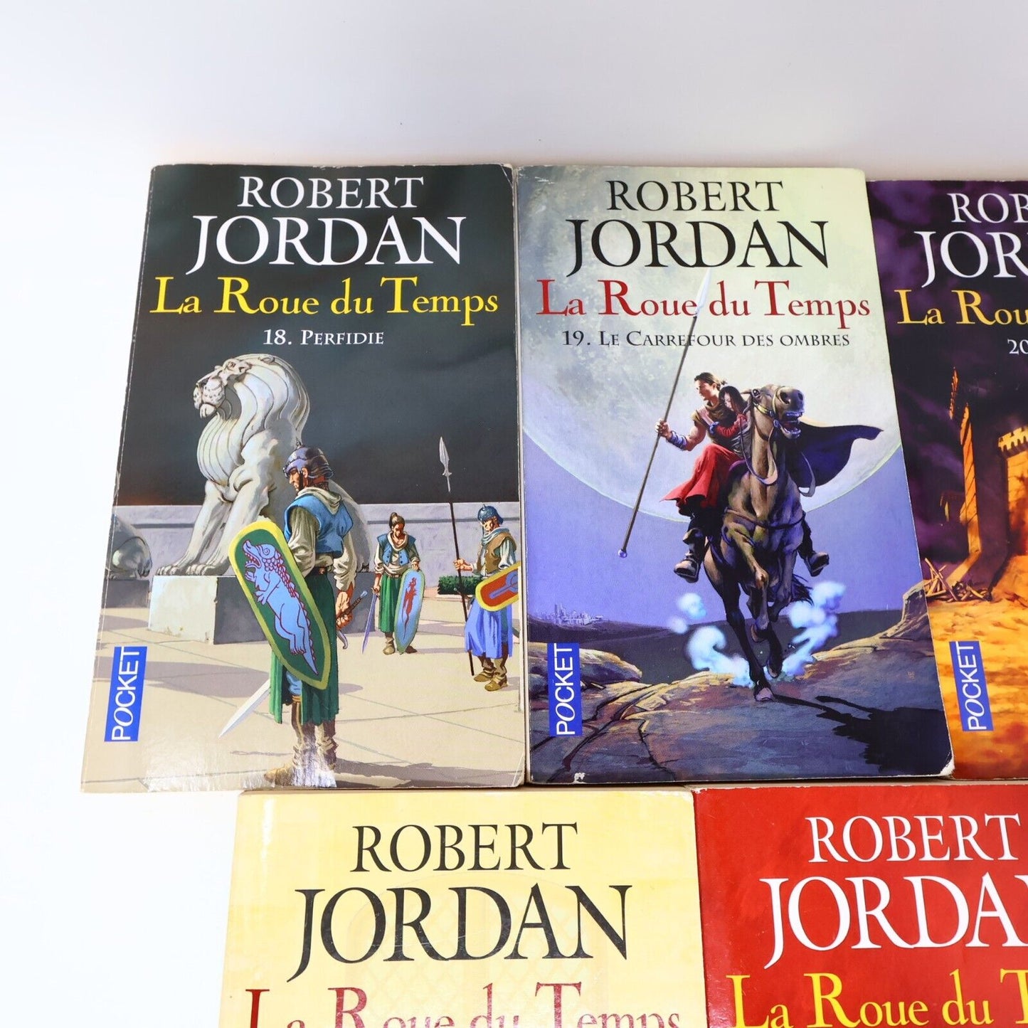 Lot 5 Livres La Roue du Temps #18-22 The Wheel of Time Robert Jordan Français PB