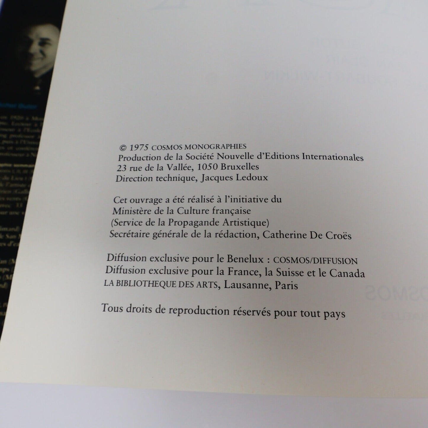 1975 Delvaux Catalogue de l'Oeuvre Peint de Michel Butor Hardcover HC Cosmos Art