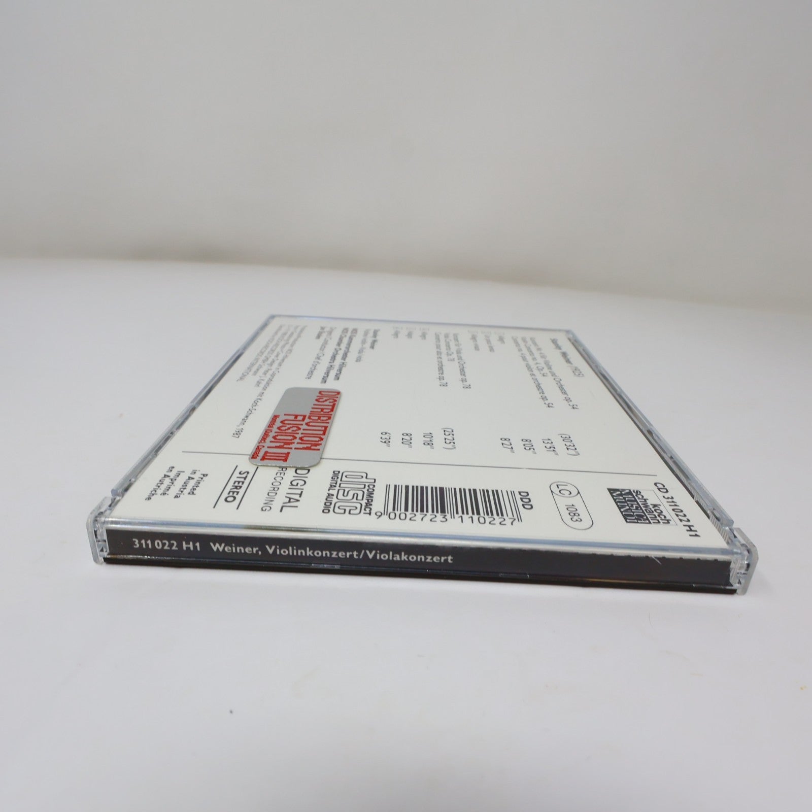 Stanley Weiner/Konzert Nr. 4 Für Violine/Viola Und Orchester Op. 54/78 CD 1988