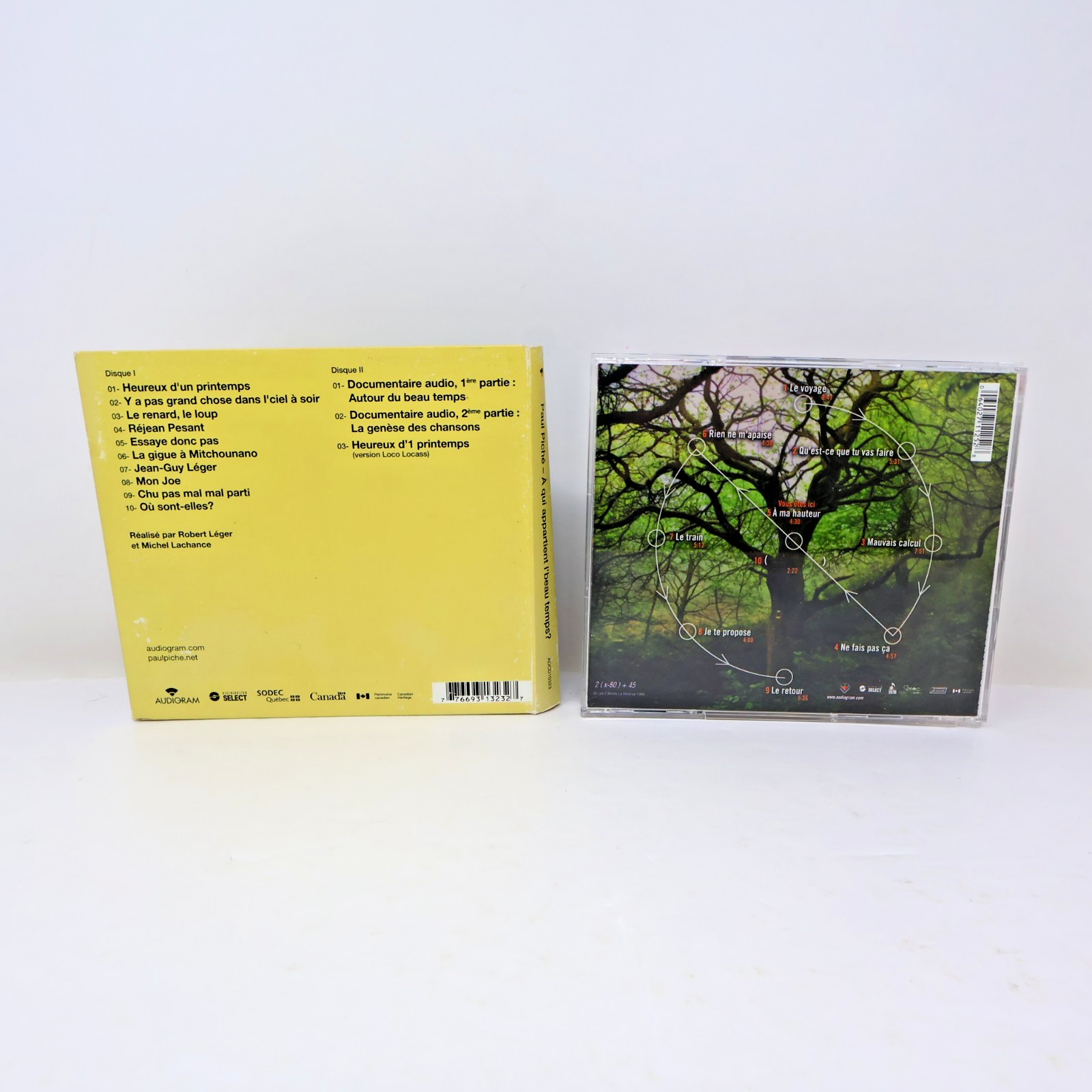 Paul Piché Lot 2 CDs Le Voyage/A qui Appartient l'Beau Temps? (Deluxe) Québécois