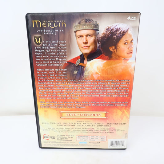 Les Aventures de Merlin Saison 3 DVD Français 2012 Colin Morgan NTSC 4 Disques