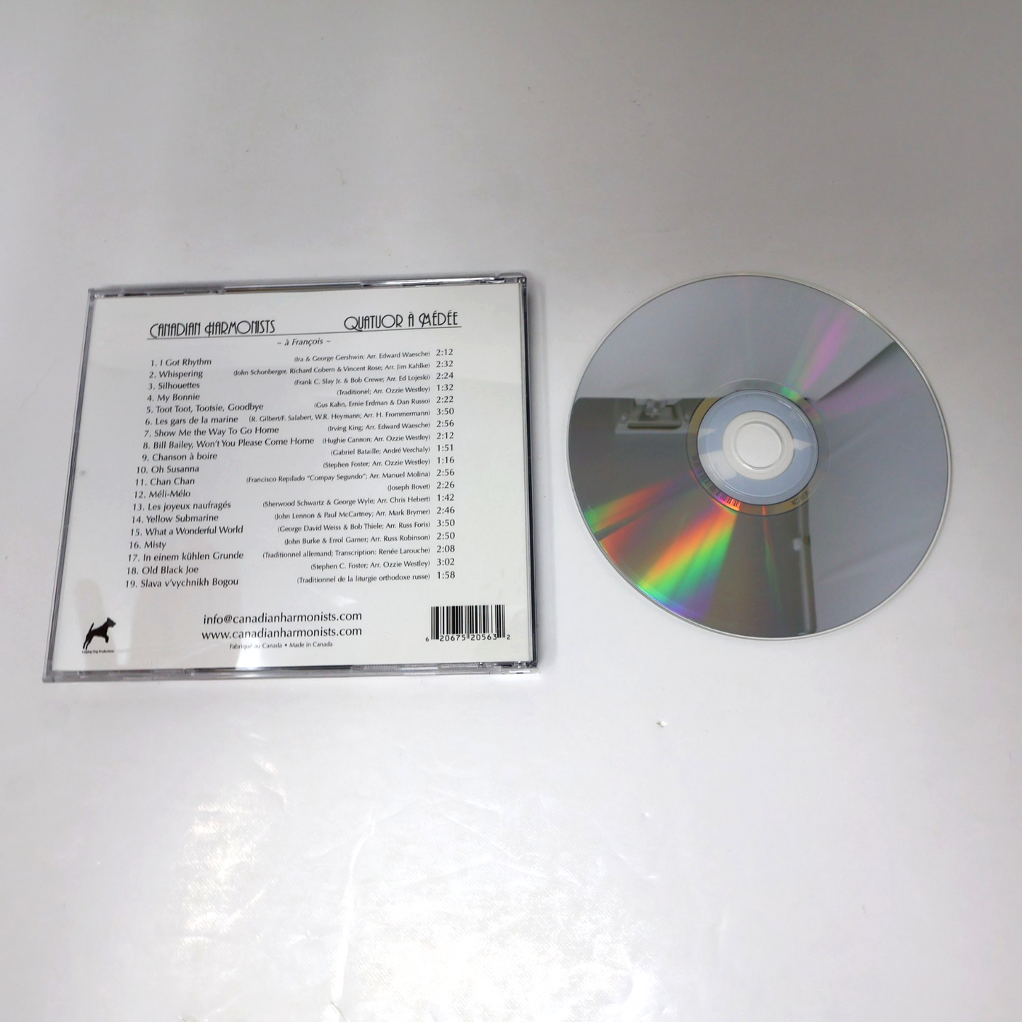 Canadian Harmonists/Quatuor à Médée Eponymous Québécois Traditional/Vocal CD
