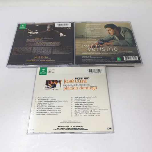José Cura 3 CD Lot Anhelo/Verismo/Puccini Arias Classical Erato Philarmonia