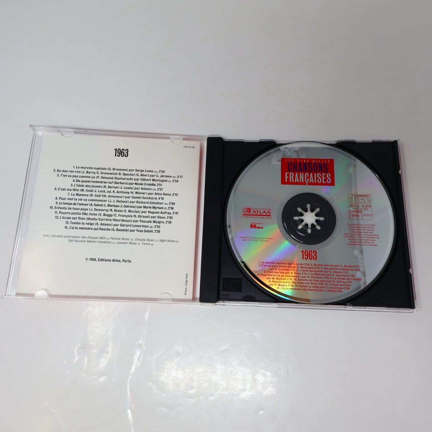 Les Plus Belles Chansons Françaises 1962-1963-1964 Lot 3 CD Lama/Adamo/Duteil