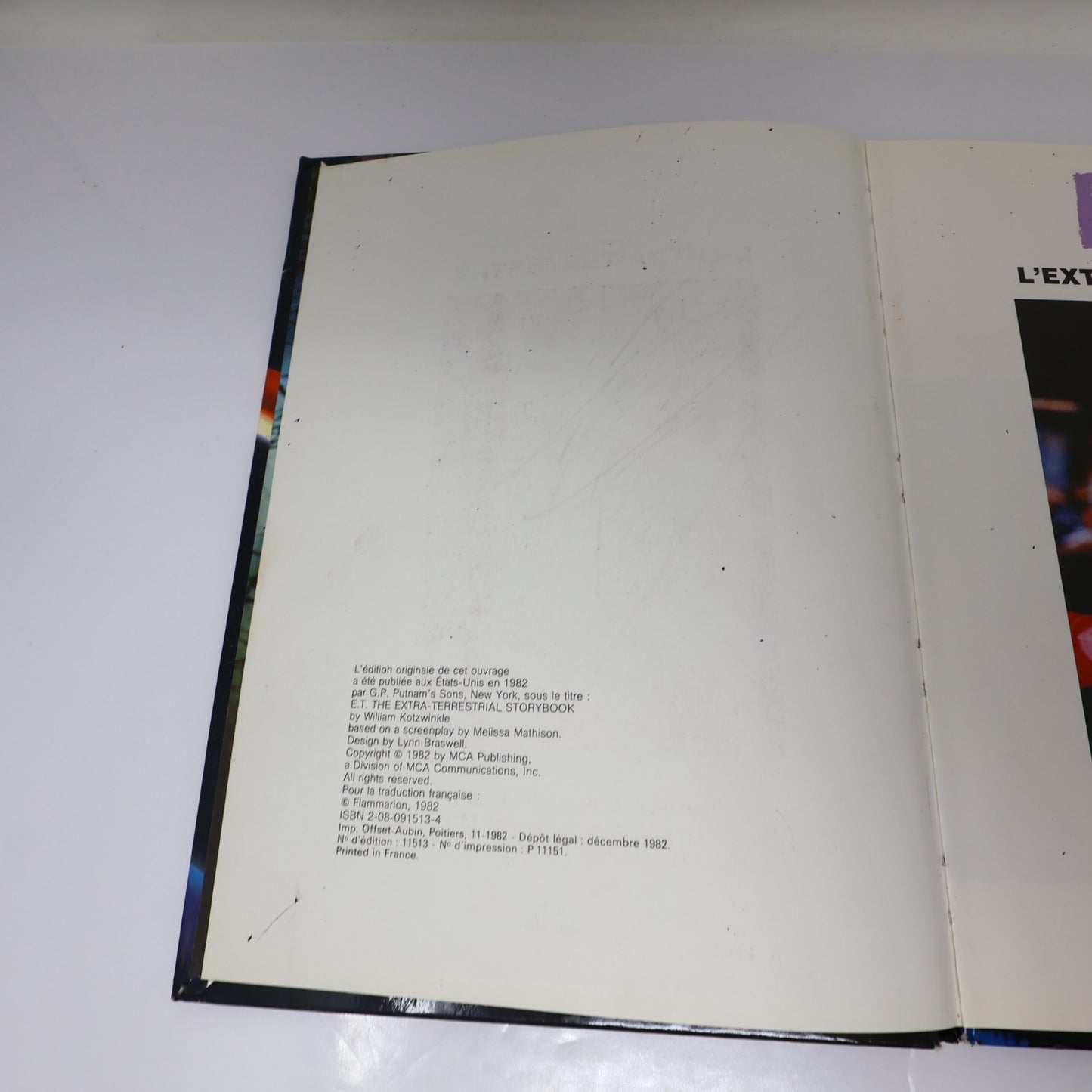 E.T. l'Album de l'Extra-Terrestre William Kotzwinkle Édition du Chat Perché 1982