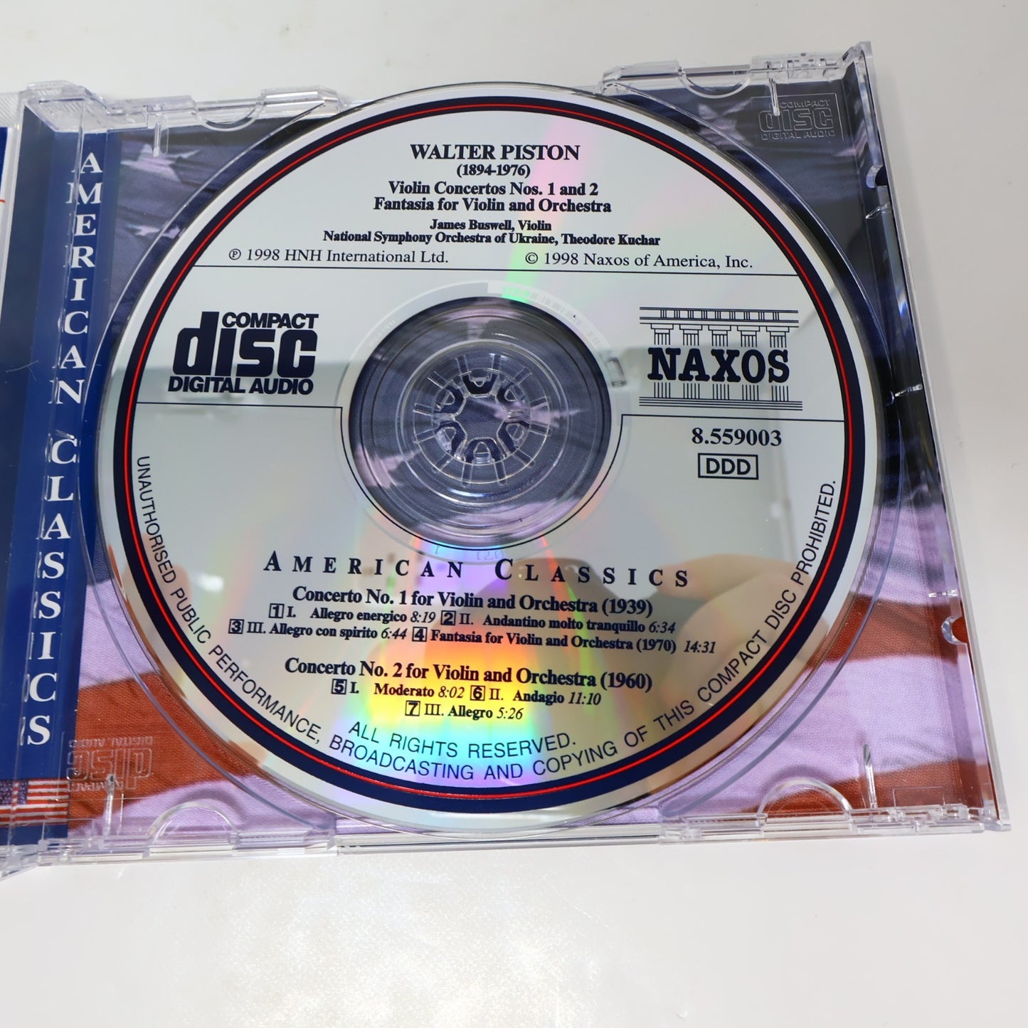 Walter Piston 3 CDs Lot Violin Concertos #1-2/Chamber Music/Symphonies 2 & 6