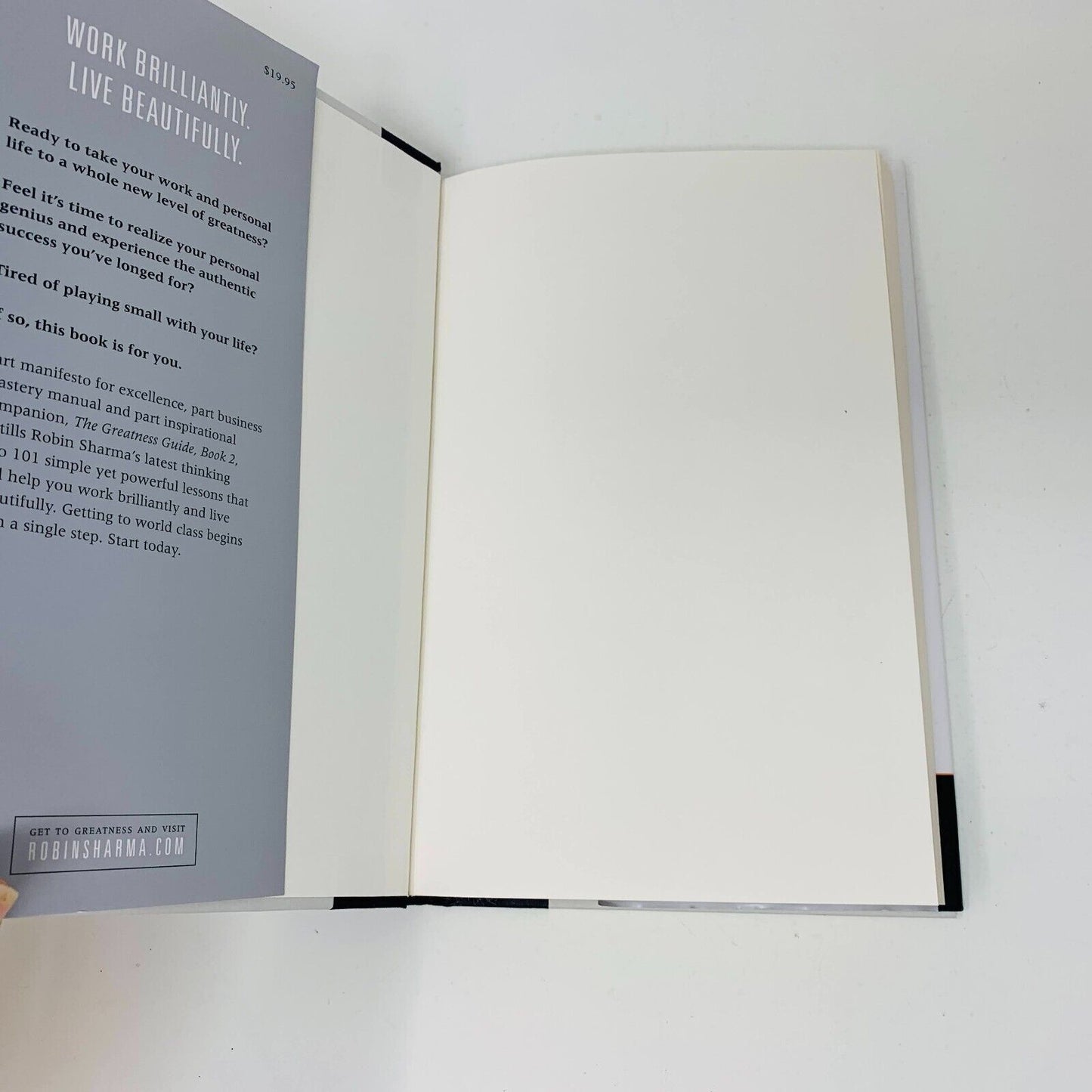 2007 The Greatness Guide Book 2 by Robin Sharma Hardcover DJ Self-Help 1st Print