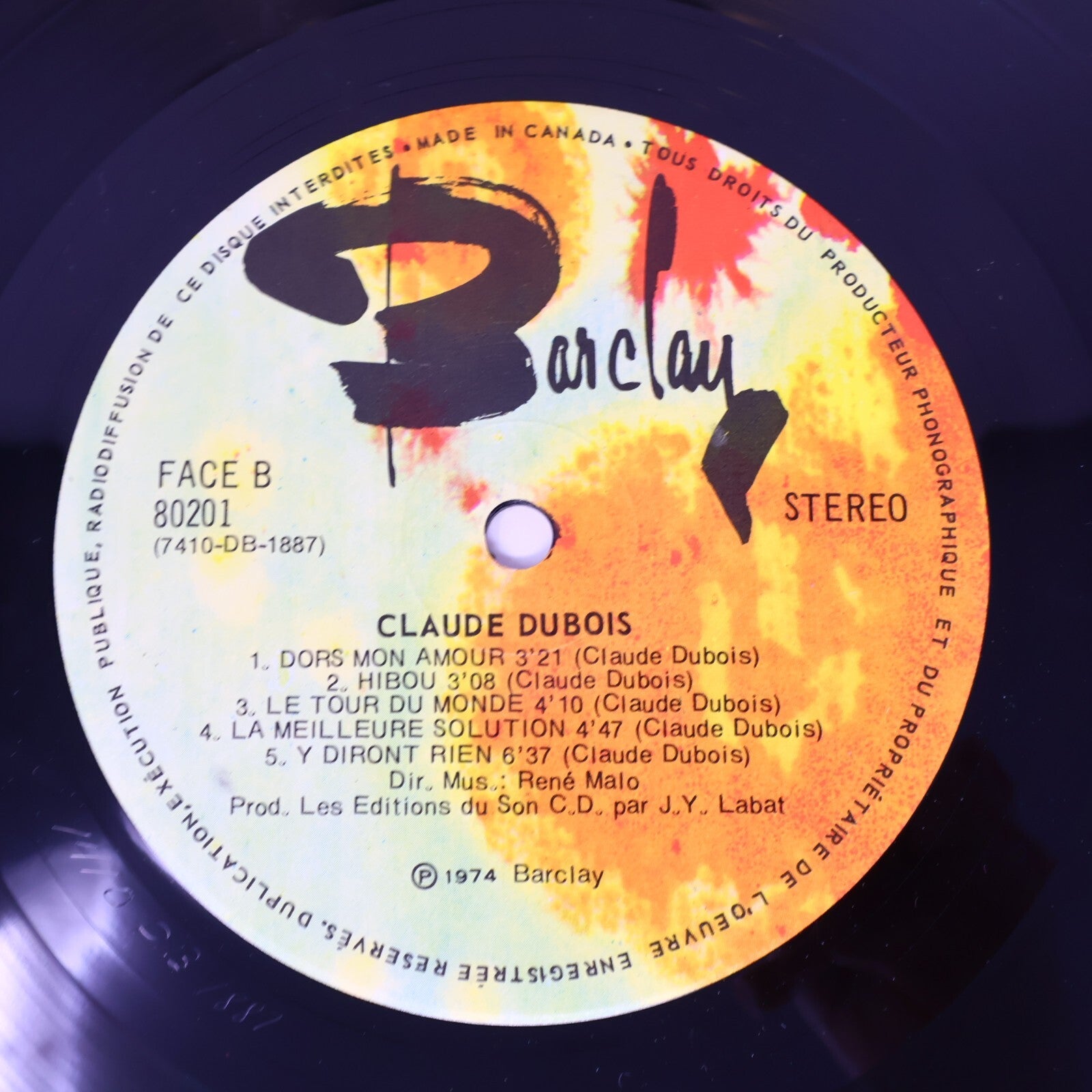 Claude Dubois Lot 3 Disques LP Record Touchez du Bois/Éponyme Québécois 1970s