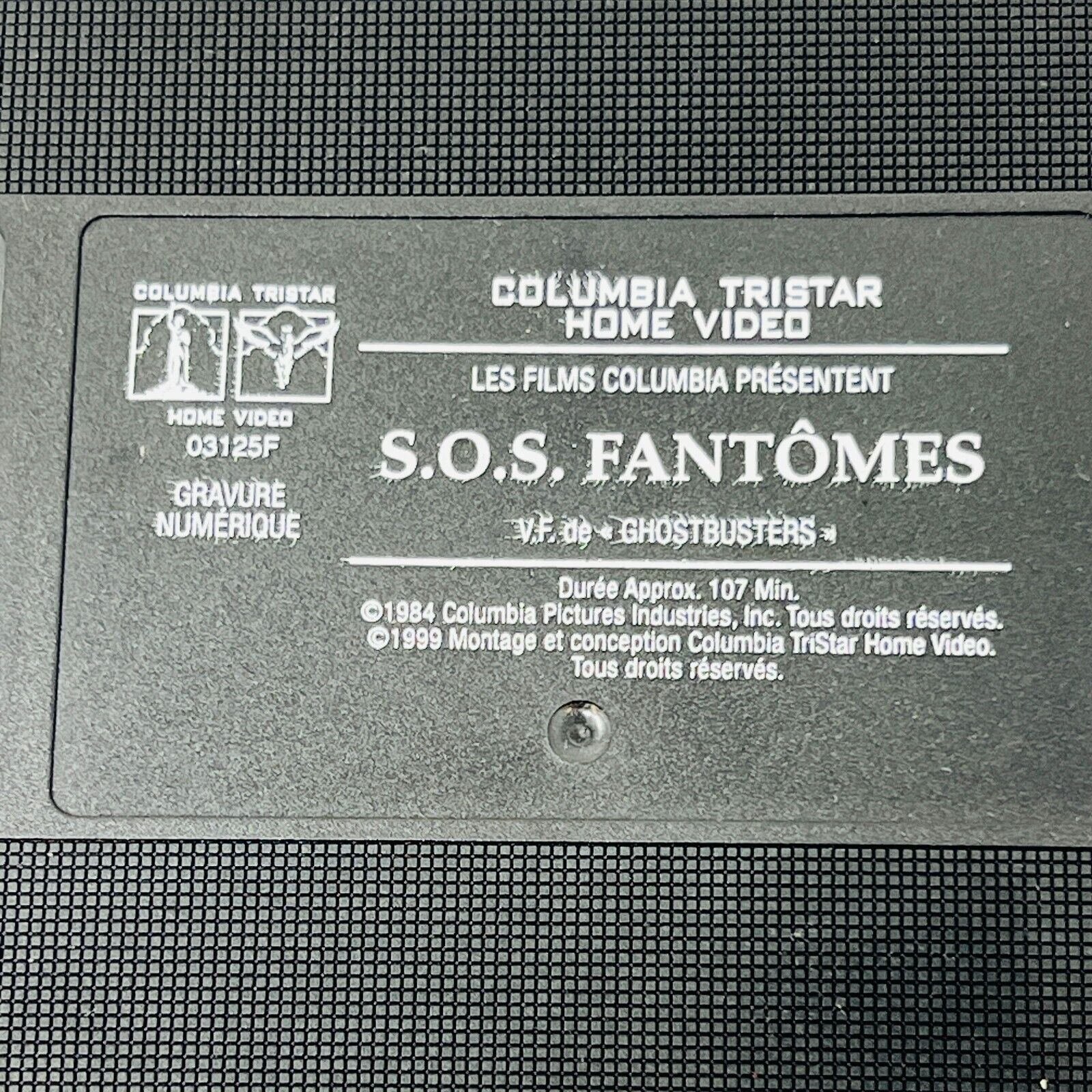 1999 S.O.S. Fantômes VHS en Français Testé/Ghostbusters French Ghosts SOS NTSC