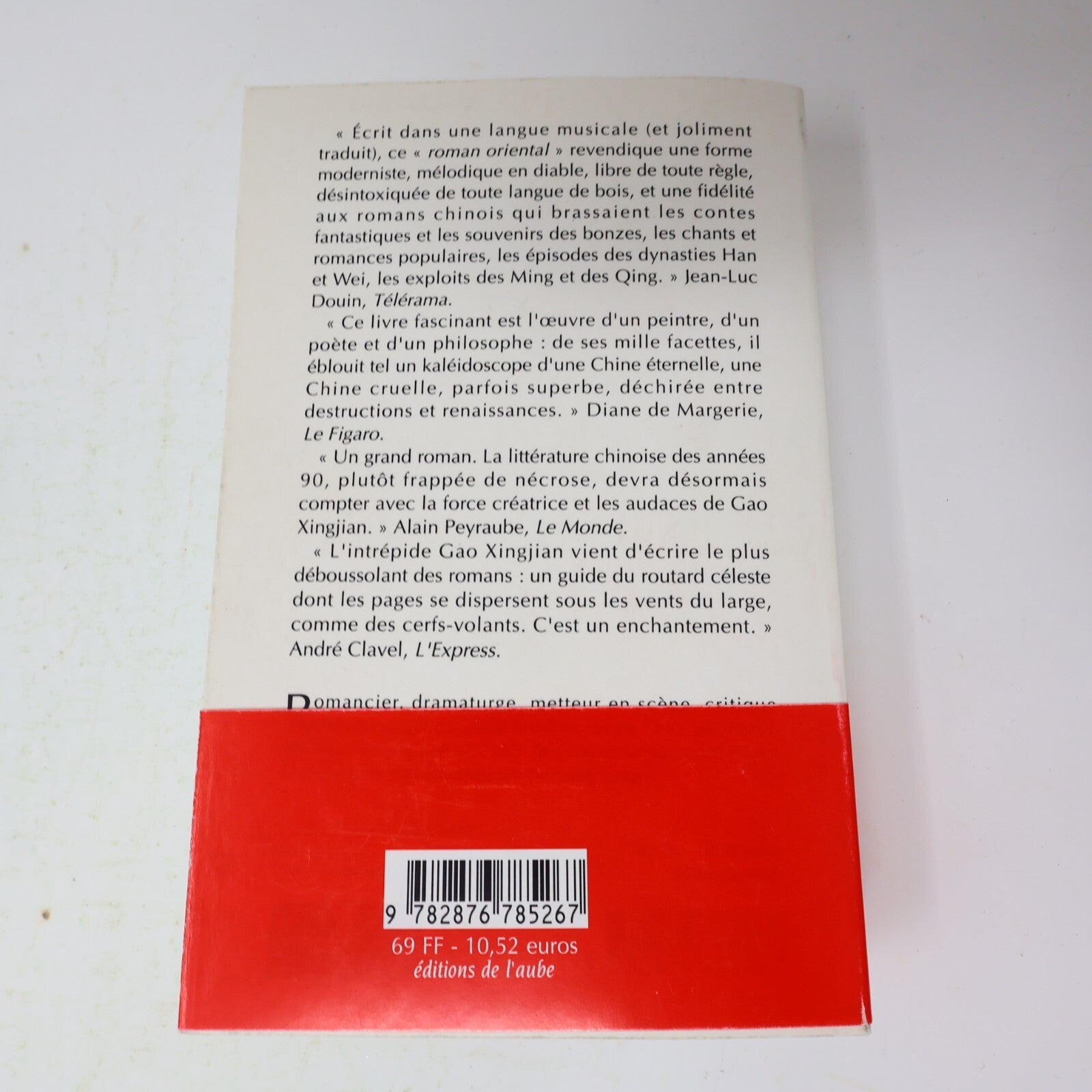 2000 La Montagne de l'Âme Gao Xingjian Editions de l'Aube Littérature Français