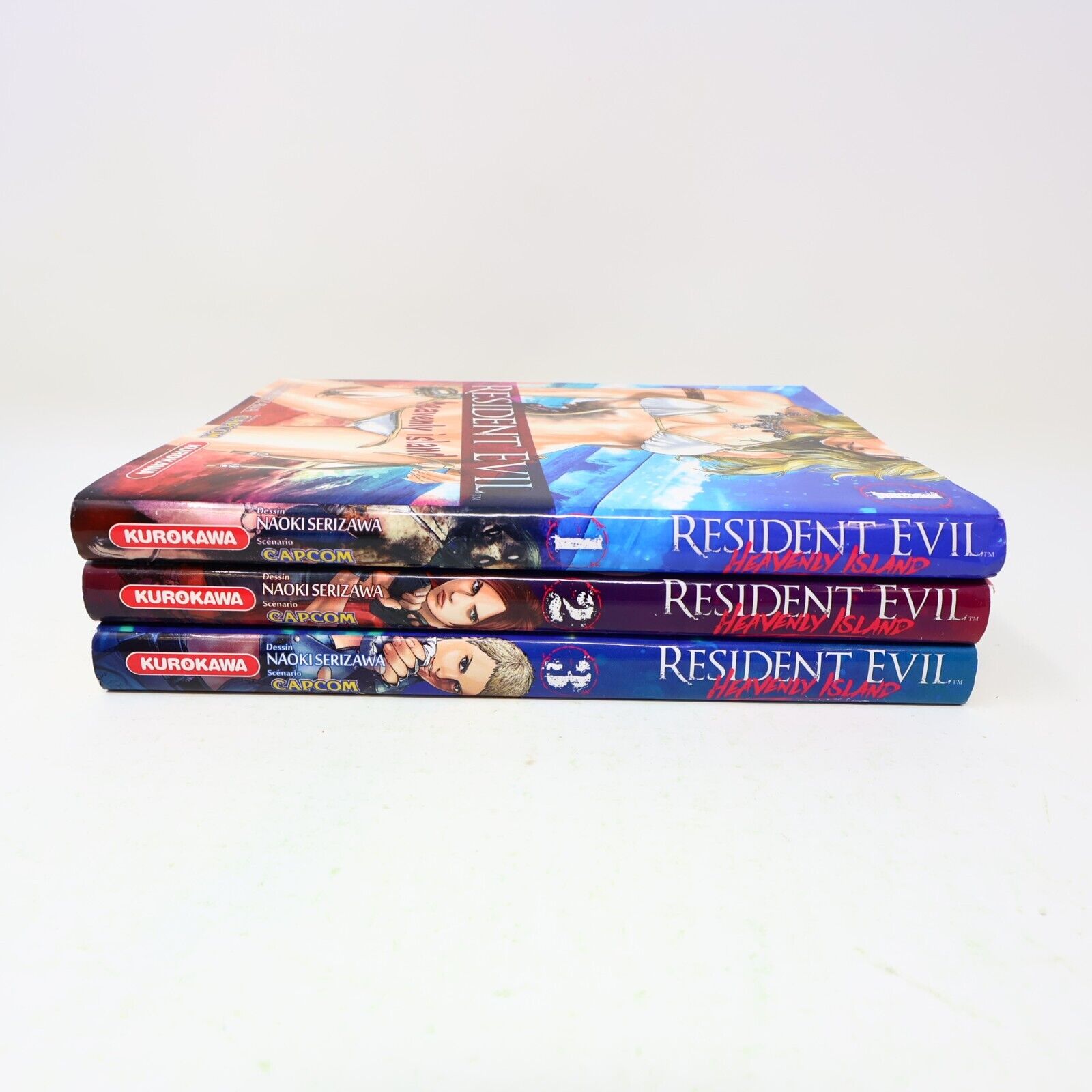 Lot 3 Mangas Resident Evil Heavenly Island #1-3 Naoki Serizawa/Capcom Français