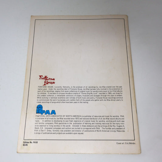 1977 Take All the Lost Home by Joe Wise Catholic Music Songbook Religious Sheet