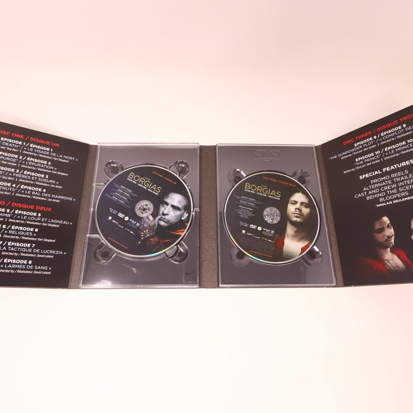 The Borgias Complete Series Uncut Season #1-2-3 DVD Set NTSC English & Français