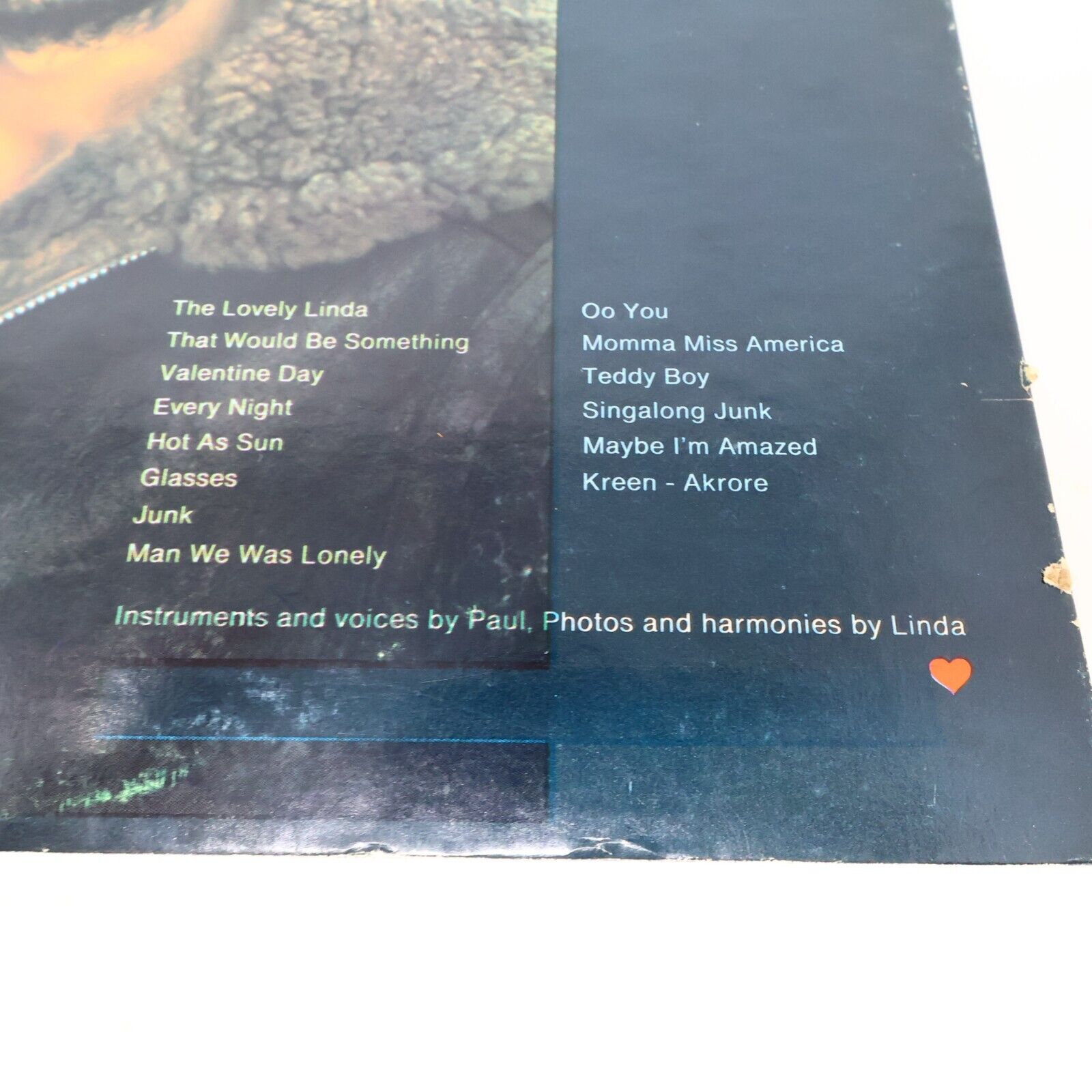 Paul McCartney Self Title LP Record Vinyl Apple STAO-3363 Canada 1970s Oo You