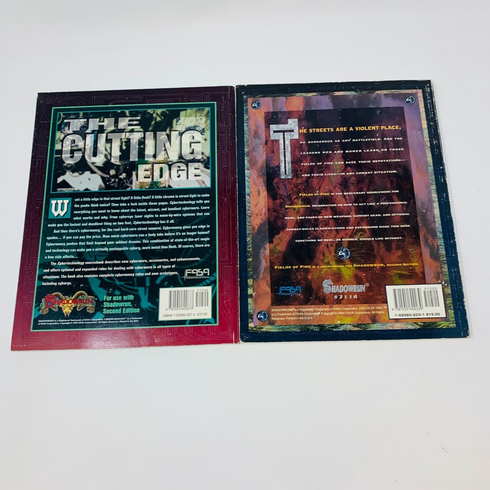 9x Shadowrun RPG Books Lot Sourcebook Companion Man Machine Cyberware 90-2000s
