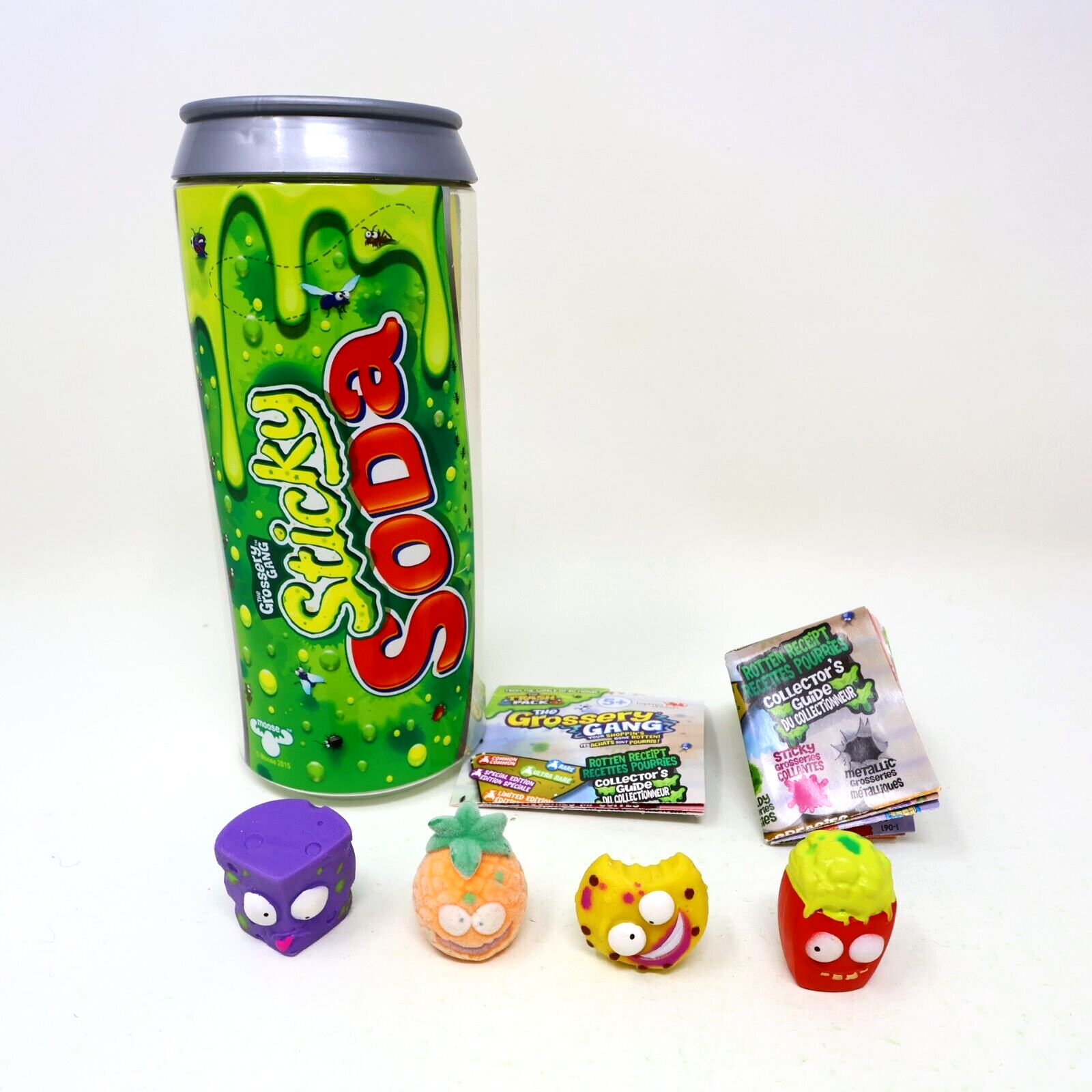 Lot of 4 Grossery Gang Trash Pack Figures Moose Rotten Apple Pie Sour Pinapple