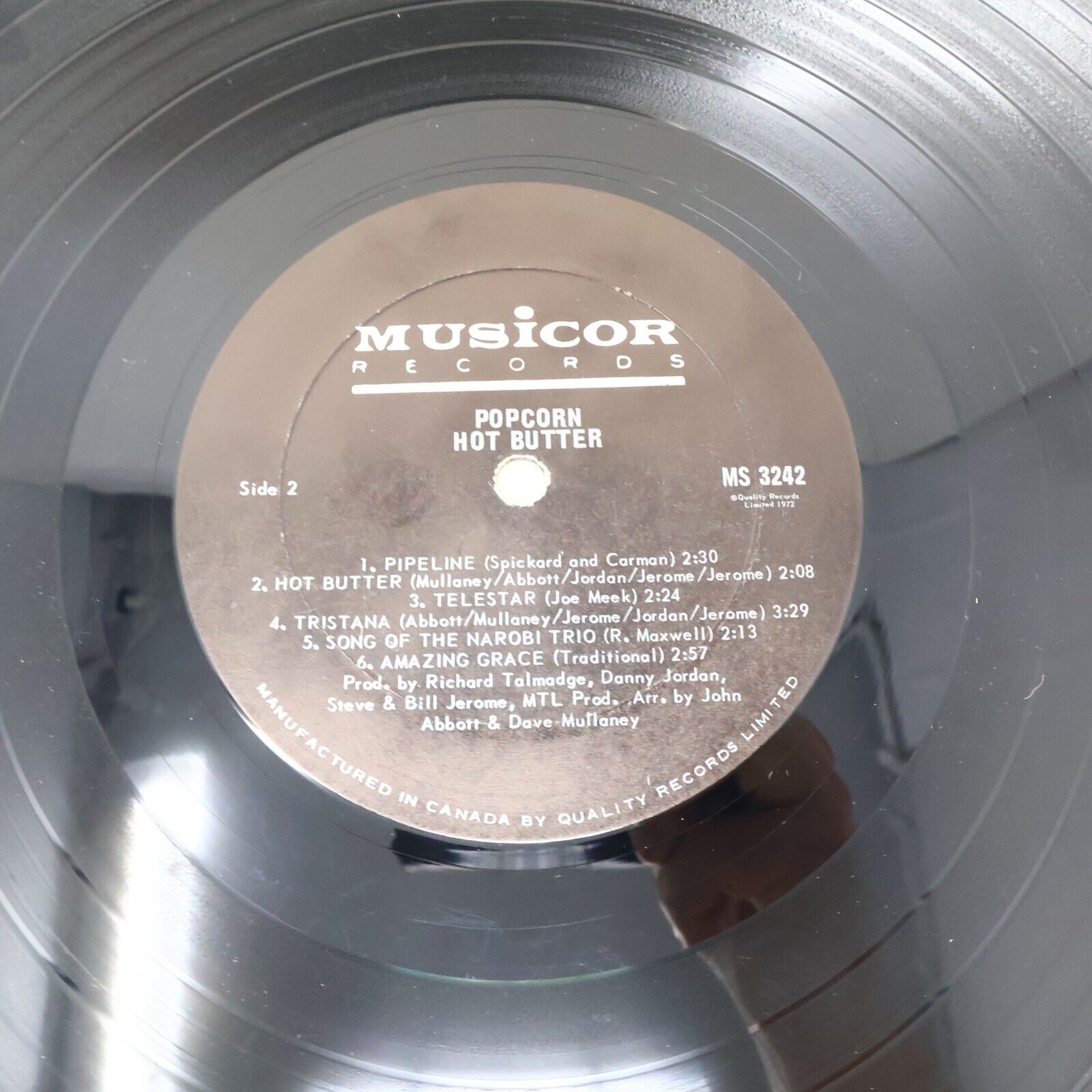 Hot Butter Popcorn LP Record Vinyl MS 3242 1972  Musicor Canada Electronic Synth