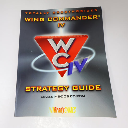 Wing Commander IV #4 Strategy Guide For Ms-Dos Cd-Rom Bradygames 1996 PB Book